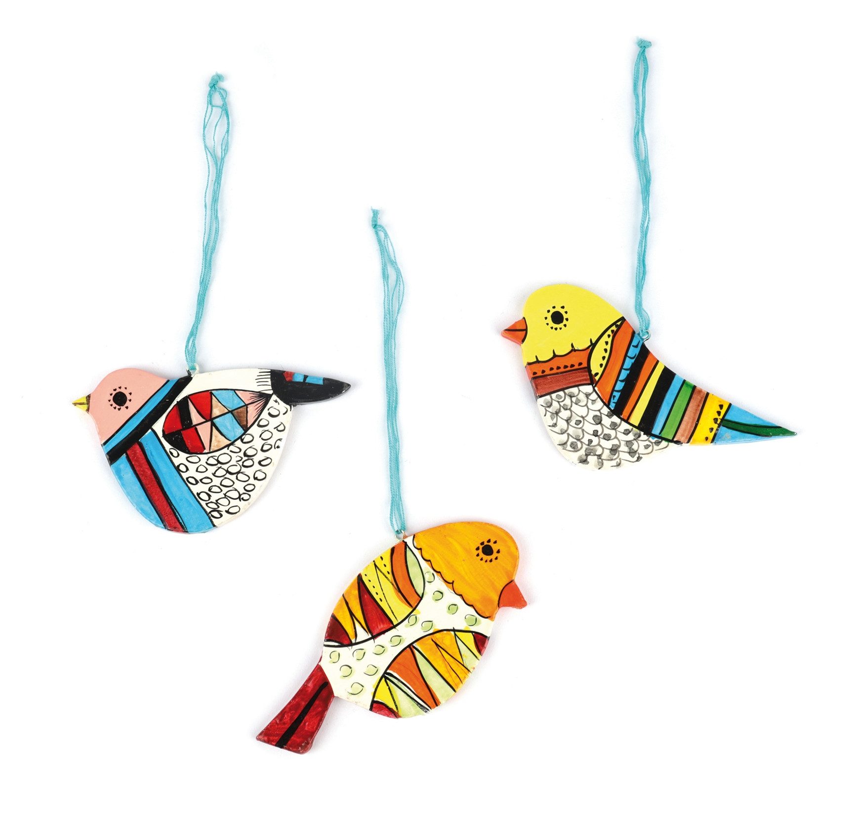 El Puente Dekohänger Deko-Anhänger "Vögel", 3er-Set, Handmade (3), Handmade