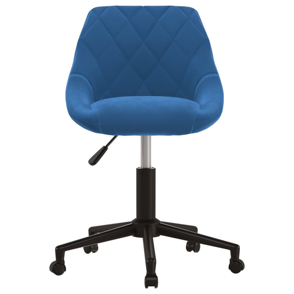 vidaXL Bürostuhl Bürostuhl Drehbar Blau Samt (1 St)