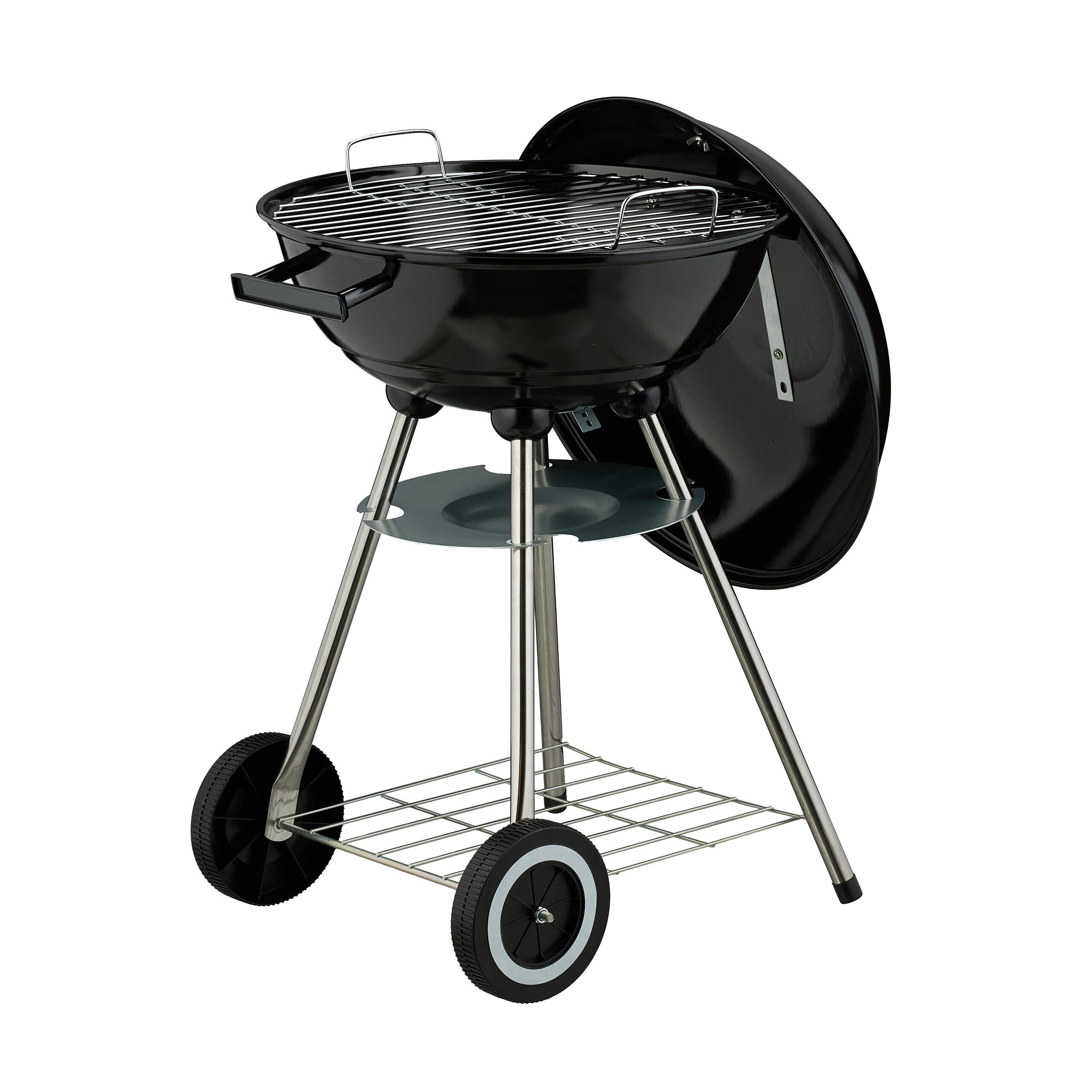 relaxdays Holzkohlegrill Großer Kugelgrill mit Rädern – Bild 5 von 5