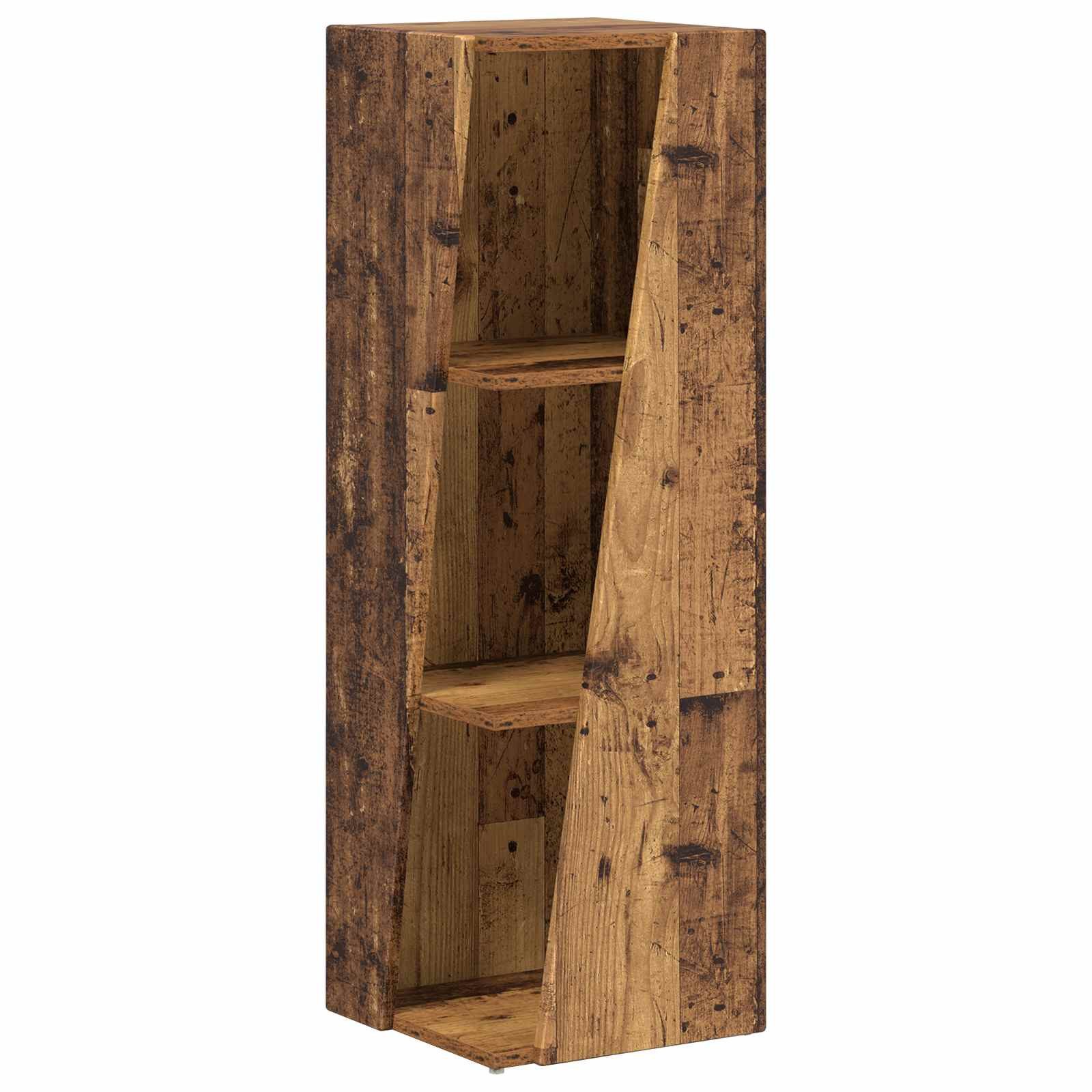 vidaXL Bücherregal Seitenregal Altholz 33 x 32 x 100,5 cm Holzwerkstoff, 1-tlg.