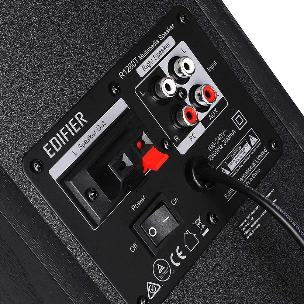 Edifier® R1280T Stereo Regal-Lautsprecher (42 Fernbedienung) W, Schwarz