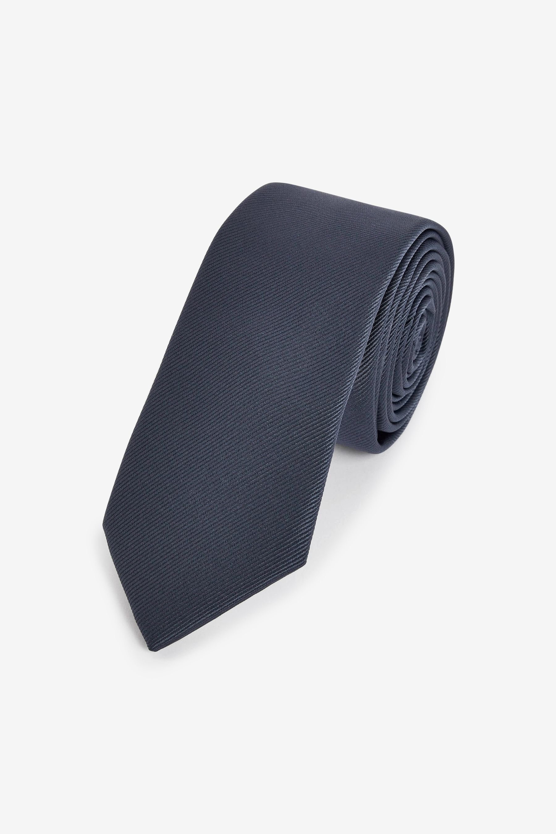 Next Krawatte Schmale Twill-Krawatte (1-St) Dusky Blue
