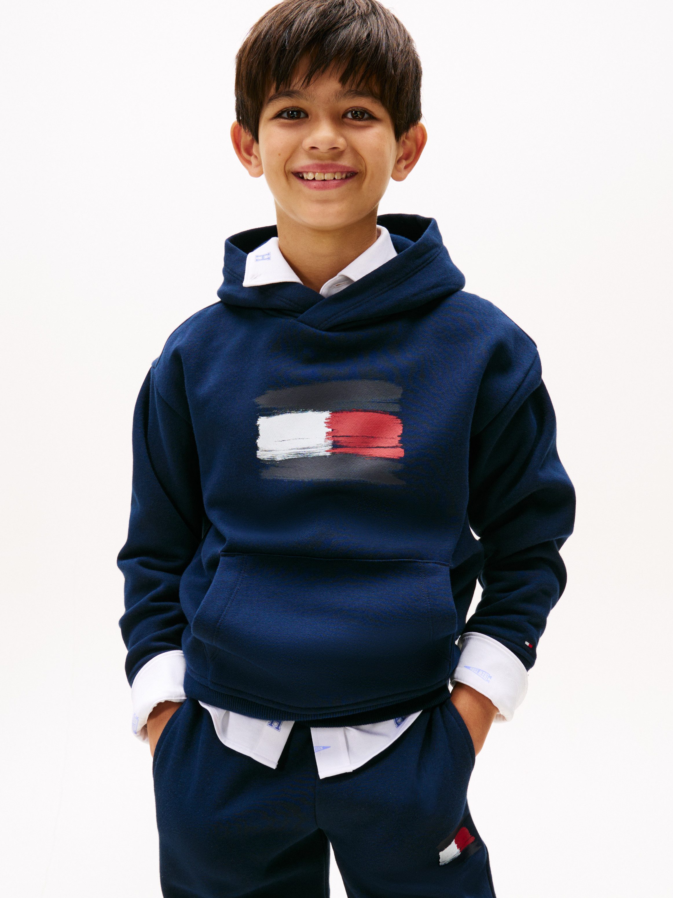 Tommy Hilfiger Kapuzensweatshirt FLAG HOODIE Kinder bis 16 Jahre
