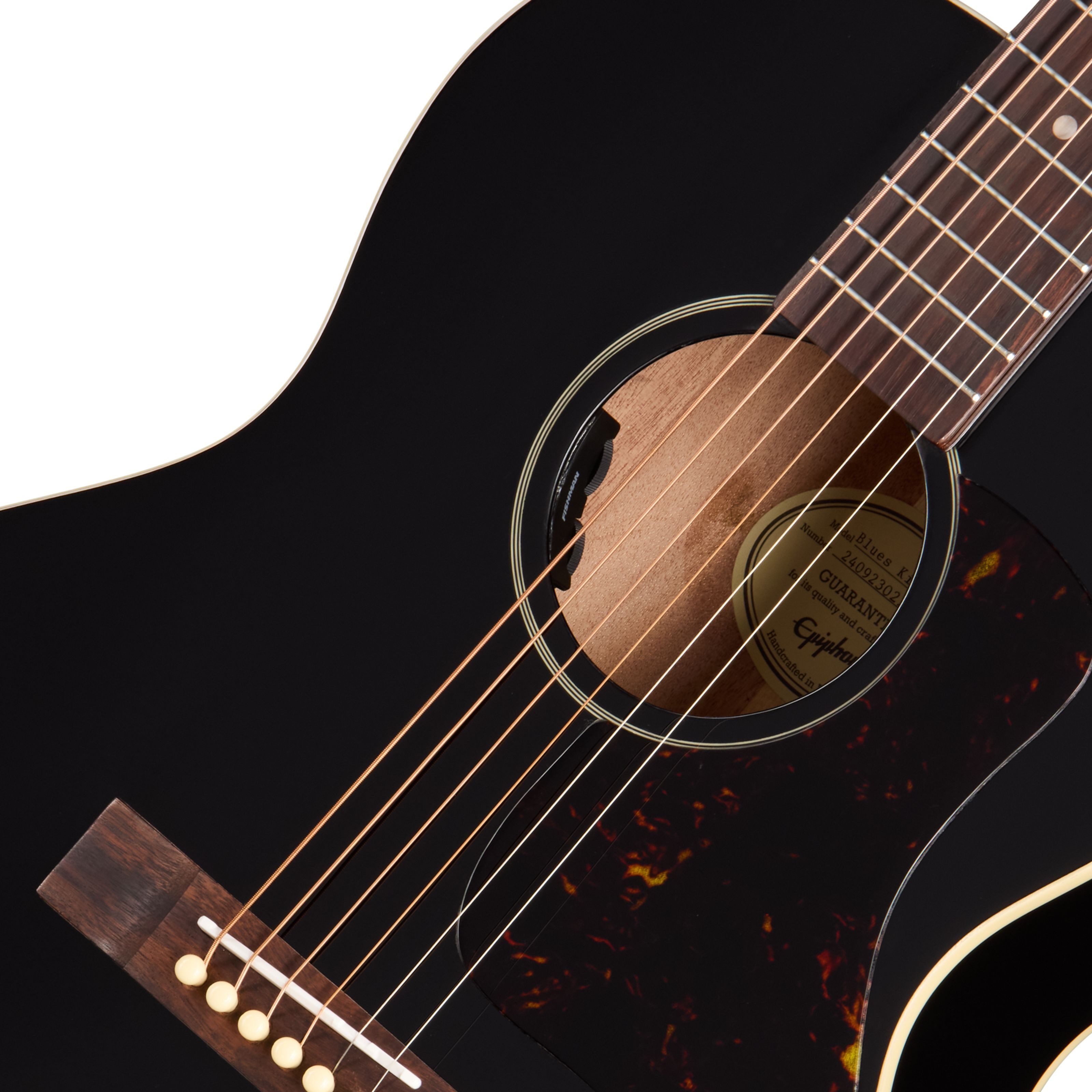 Epiphone Westerngitarre, Westerngitarren, Parlor Gitarren, Blues King Studio Ebony - Westerngitarre