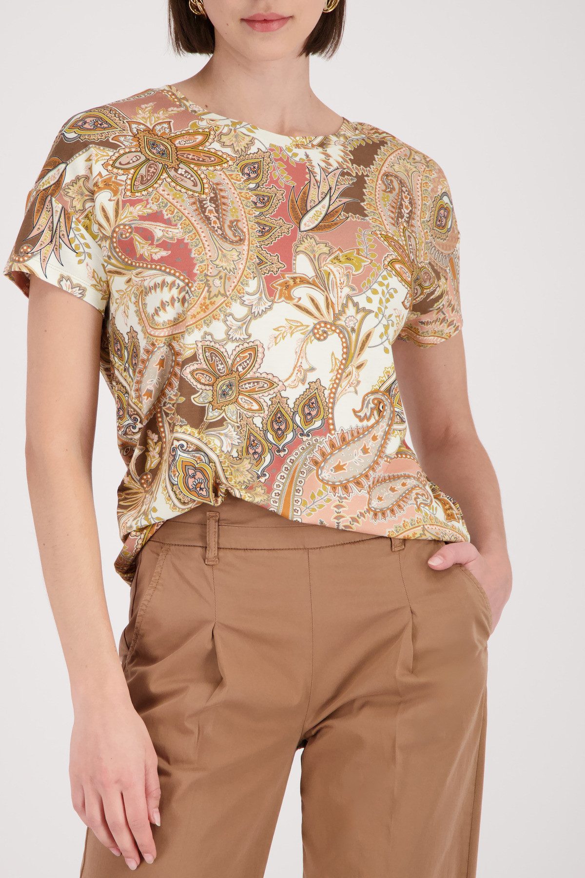Monari T-Shirt Shirt Paisleydruck allover Regular fit mit Paisleymuster