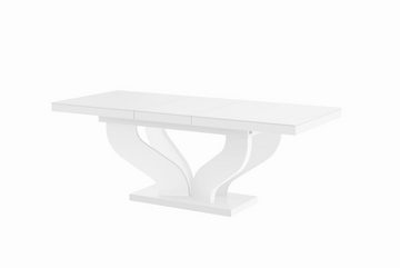 designimpex Esstisch Design Esstisch Tisch HEB-222 Weiß Hochglanz ausziehbar 160 bis 256 cm