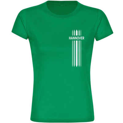 multifanshop T-Shirt Damen Hannover - Streifen - Frauen