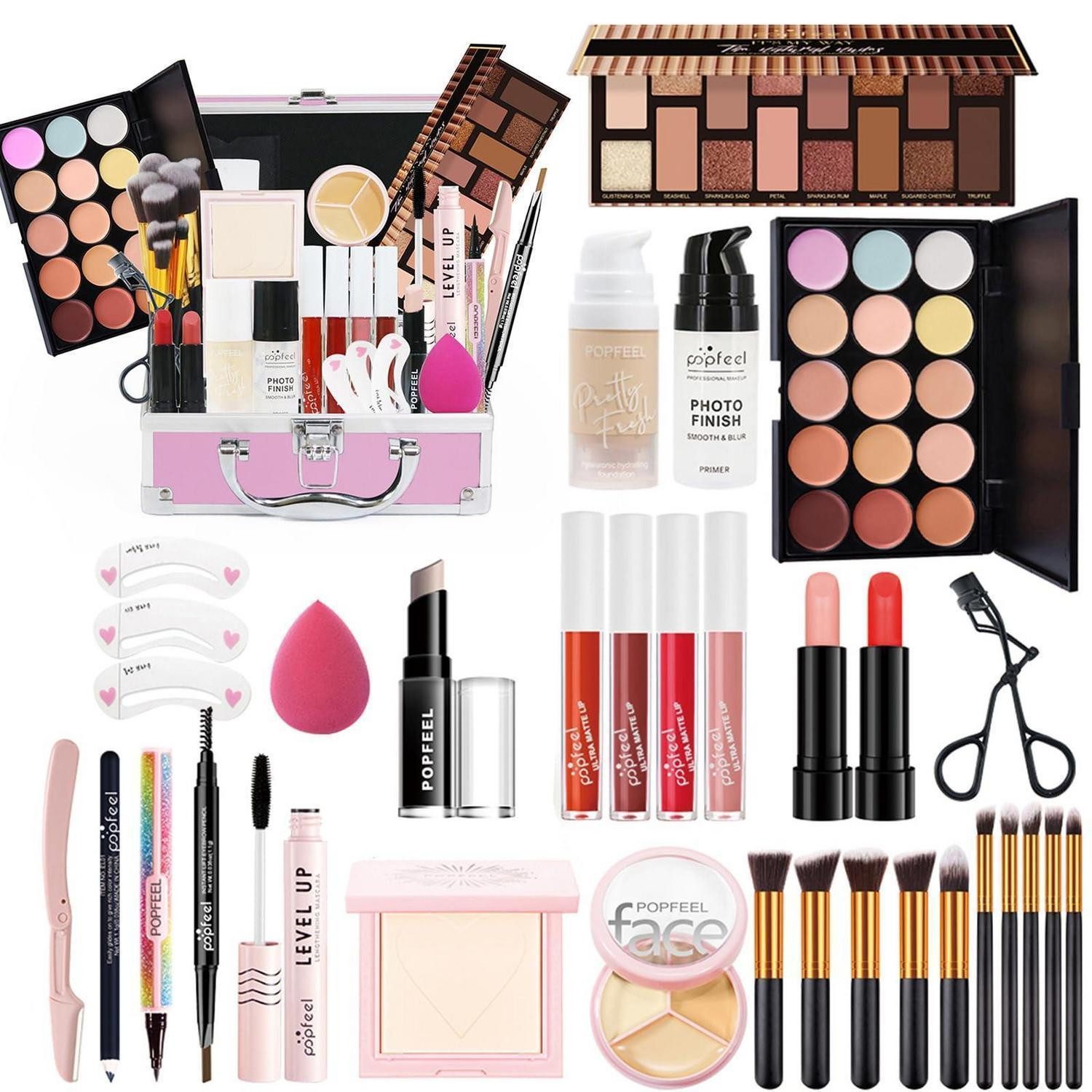 LuxusKollektion Kosmetik-Set Make-up Geschenkset Beauty Kit Lidschatten Lippenstift
