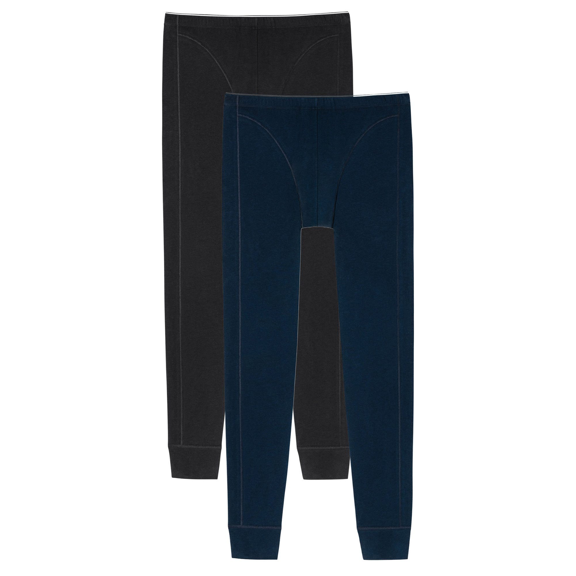 Schiesser Lange Unterhose Herren Lange Unterhose 2er Pack Baumwolle (Packung, 2er Pack)