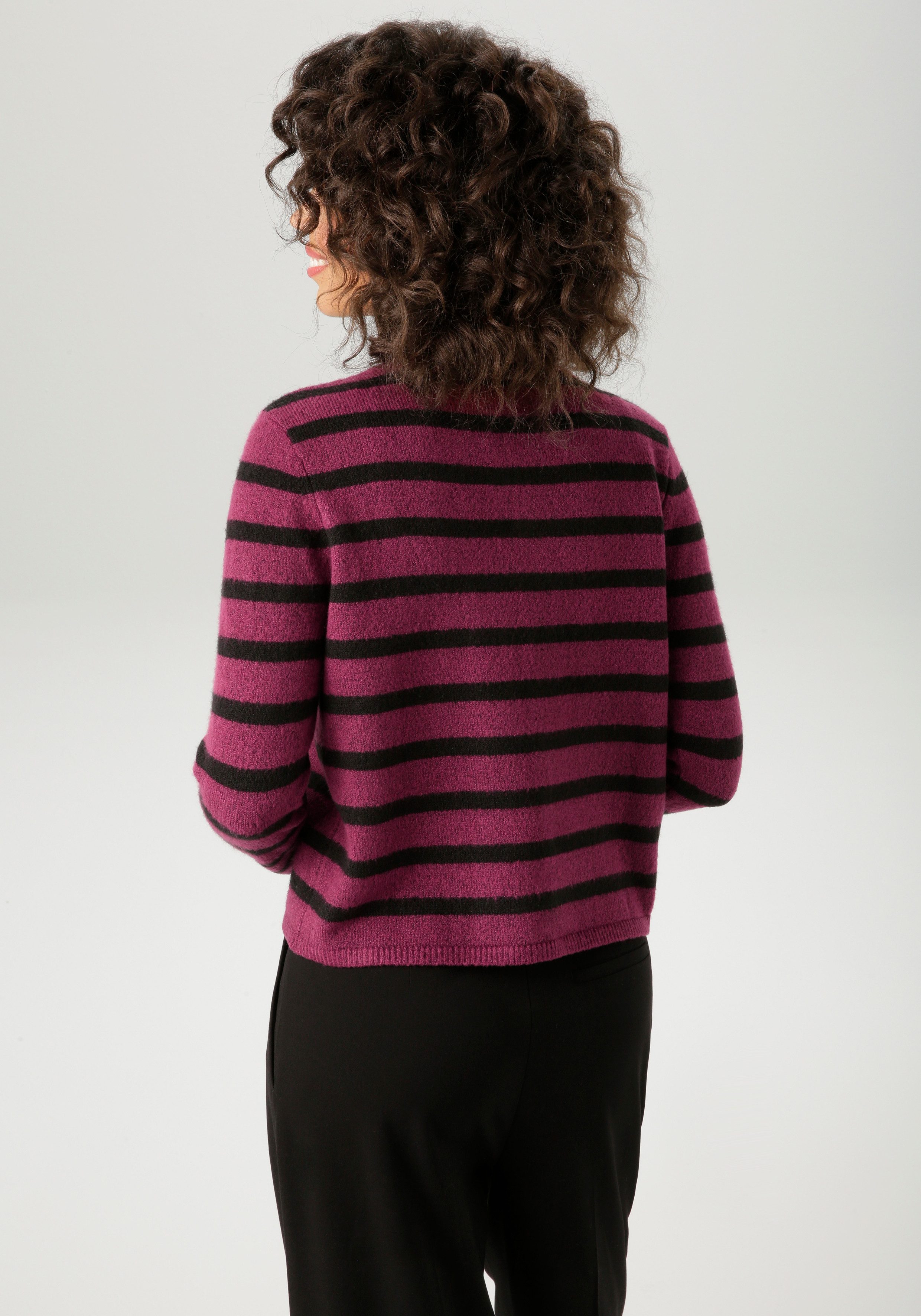 Aniston CASUAL Strickjacke im Streifen-Dessin günstig online kaufen