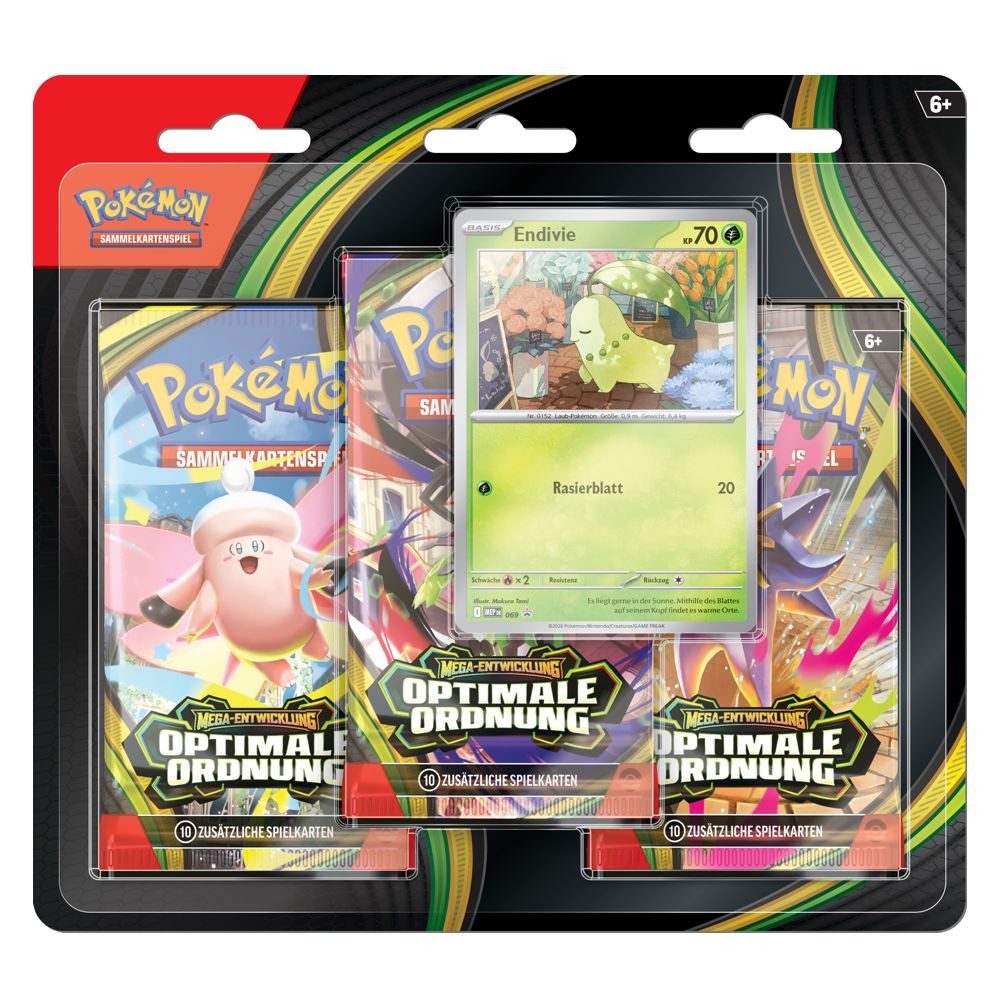 POKÉMON Sammelkarte Optimale Ordnung 3 Booster-Packs Pokemon Sammel-Karten deutsch