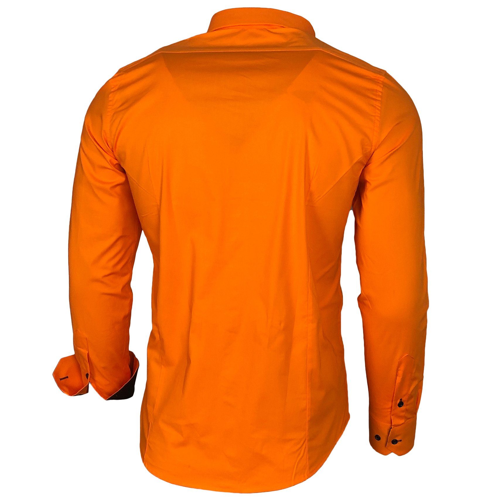 Baxboy Langarmhemd Baxboy Herren Kontrast Hemden Business Freizeit modernes Hemd B-500