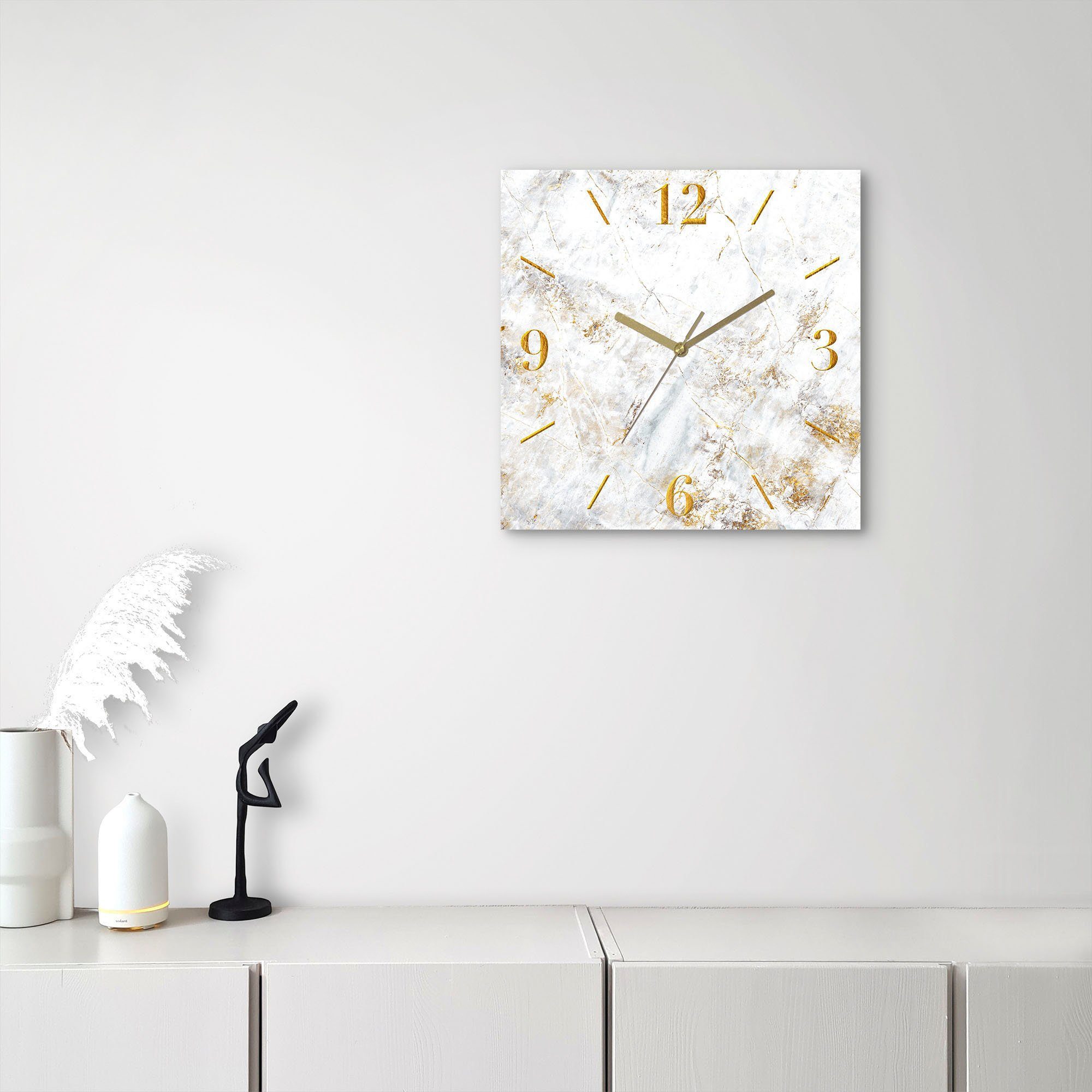 Leonique Wanduhr Marmor (wahlweise mit Quarz- oder Funkuhrwerk, lautlos ohn günstig online kaufen