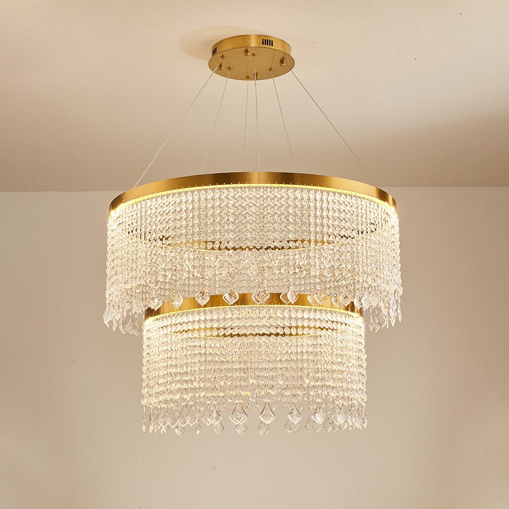 Eurohandisplay LED Pendelleuchte LED Pendelleuchte Hängelampe Fernbedienung dimmbar Farbton steubar, LED fest integriert, Kaltweiß- bis Warmweiß, Lichtfarbe und – Bild 5 von 5