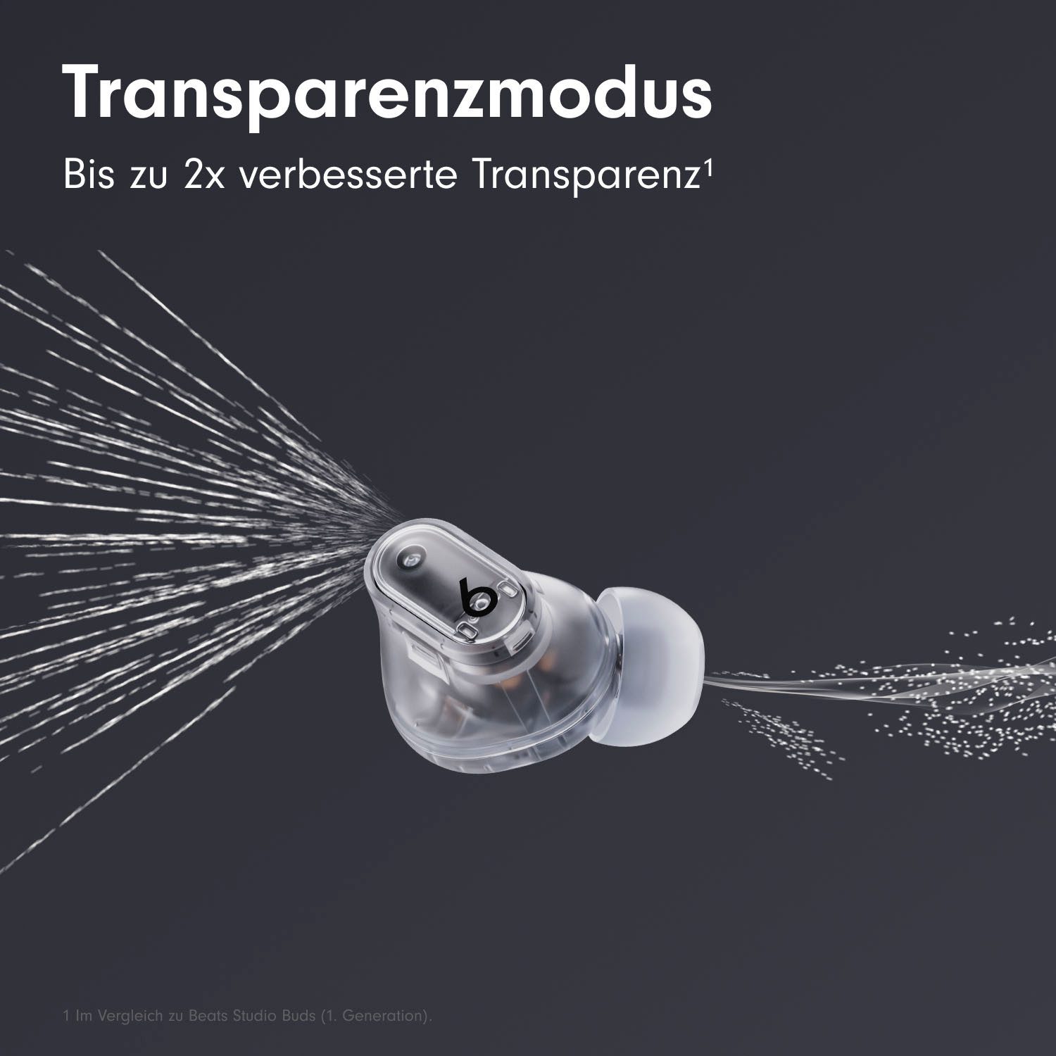 Beats by Dr. Dre Studio Buds + wireless In-Ear-Kopfhörer (Active Noise Cancelling (ANC), Sprachsteuerung, kompatibel mit Siri, Siri, Bluetooth)