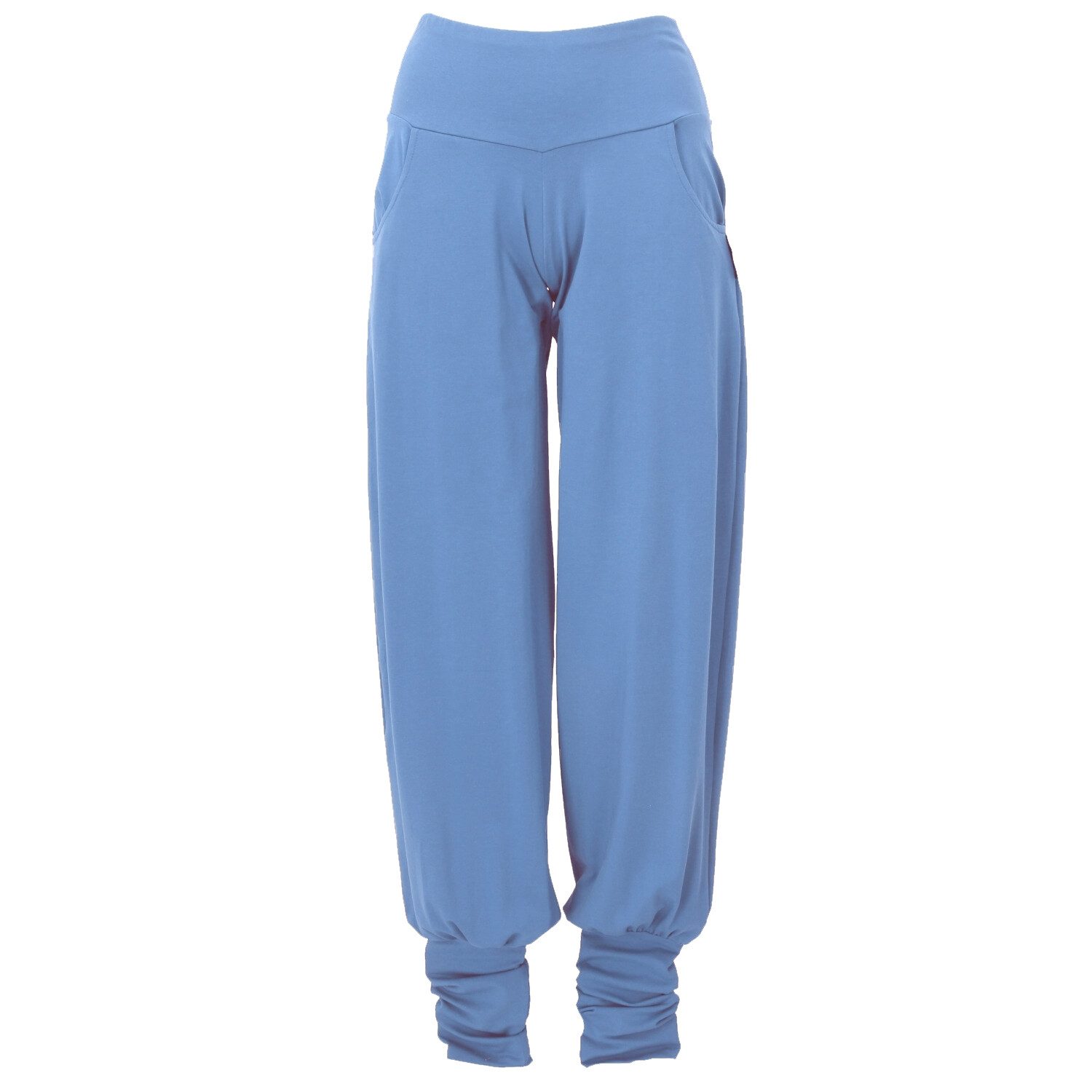 Guru-Shop Relaxhose Yogahose mit langen Beinbündchen, Hose in Bio.. alternative Bekleidung