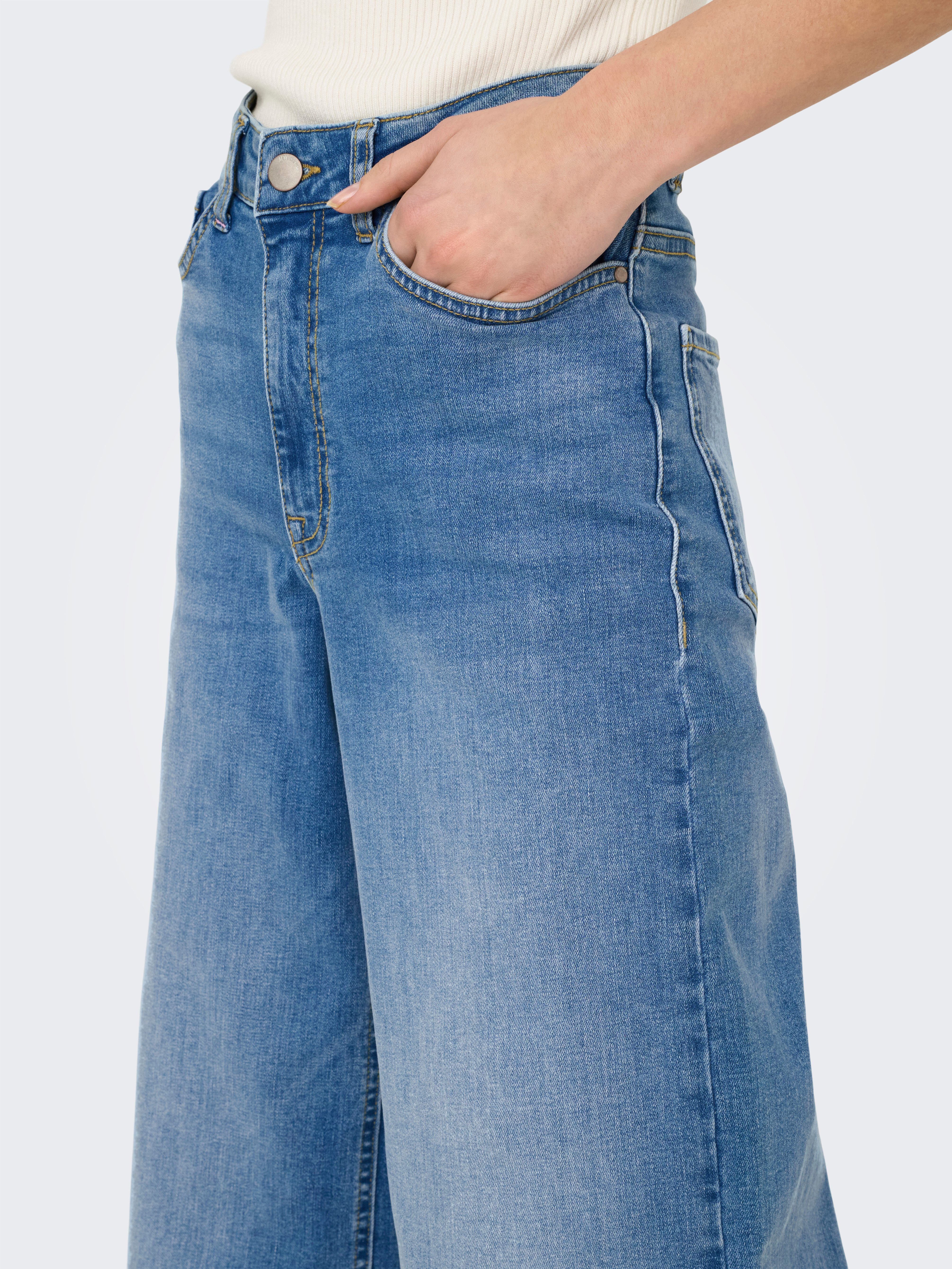 JDY High-waist-Jeans JDYFELINA-FINA HW WIDE MED BLUE DNM NOOS günstig online kaufen