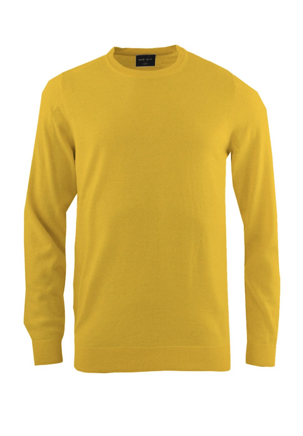 MARVELIS V-Ausschnitt-Pullover Pullover - Merino - Casual Fit - V-Ausschnitt - Einfarbig - Gelb