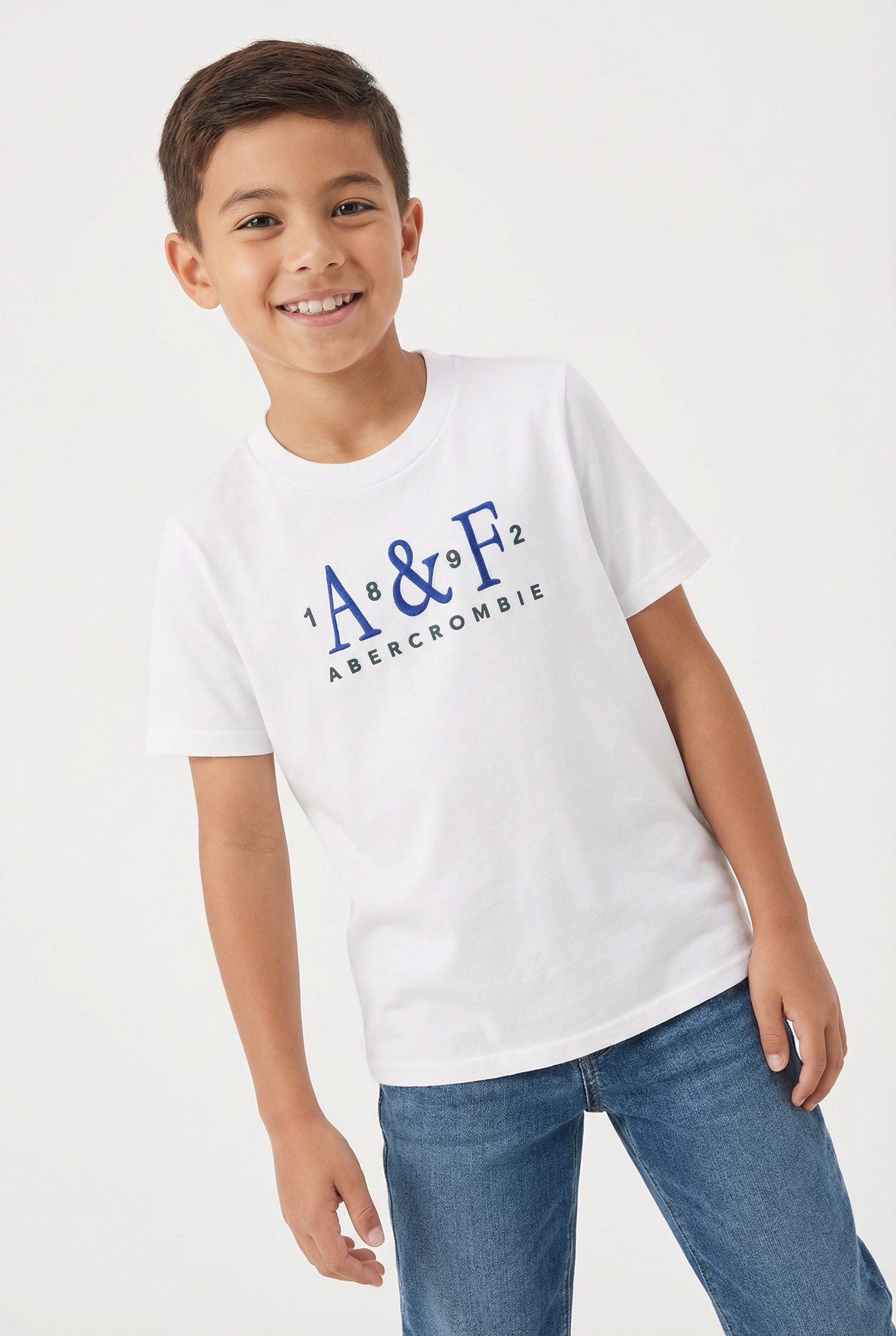 Abercrombie Kids T-Shirt AFB SIGNATURE TEE mit Logo-Stickerei, for girls