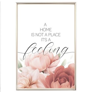 homestyle-accessoires Poster Bilderset HOME IS A FEELING 6er SET DIN A4 ODER DIN A3 Prints, Ohne Bilderrahmen