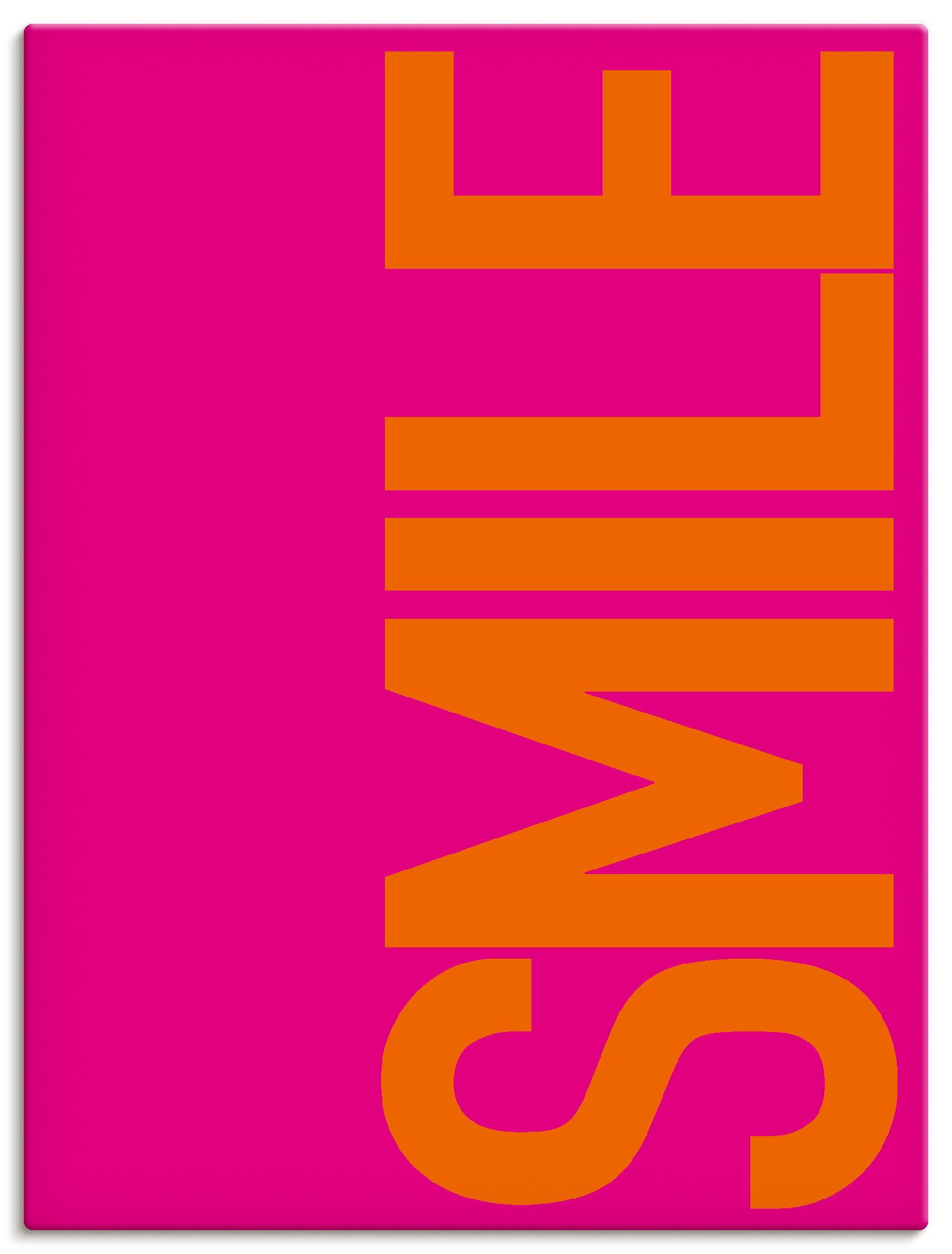 Artland Wandbild Smile, Sprüche & Texte (1 St), als Alubild, Leinwandbild, Poster, Wandaufkleber in verschied. Größen