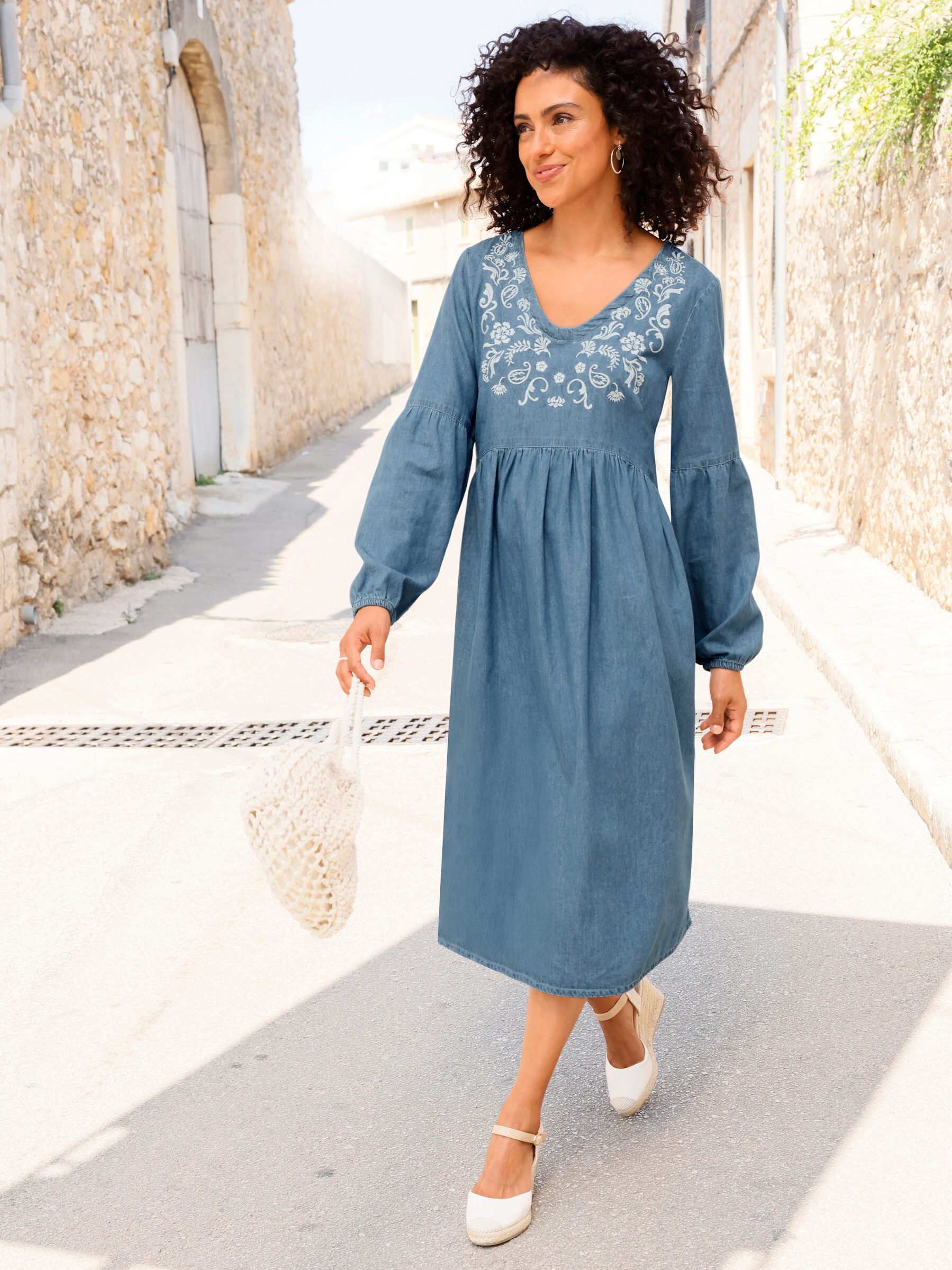 Witt Etuikleid Jeans-Kleid Langarm