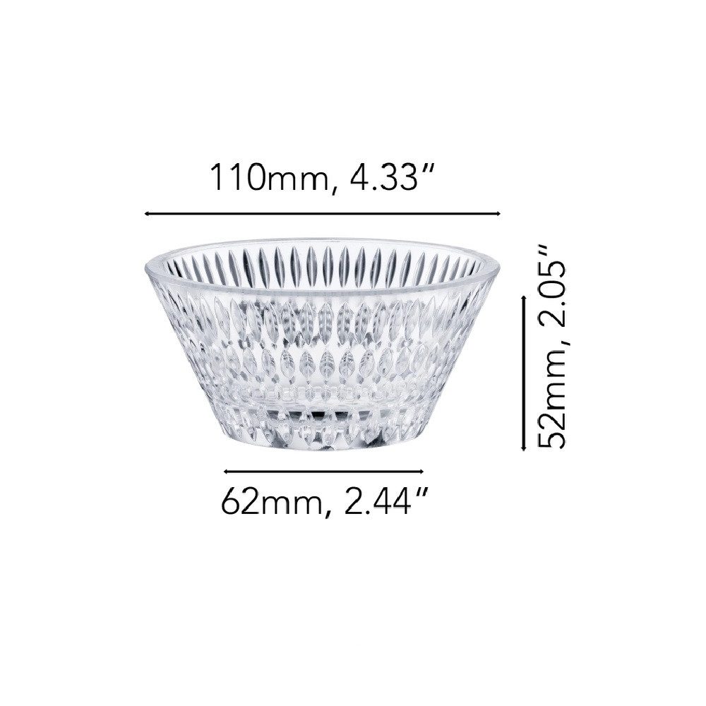 Nachtmann Müslischale Nachtmann Ethno Schale rund 11 cm 4er Set, Kristallglas, (Set)