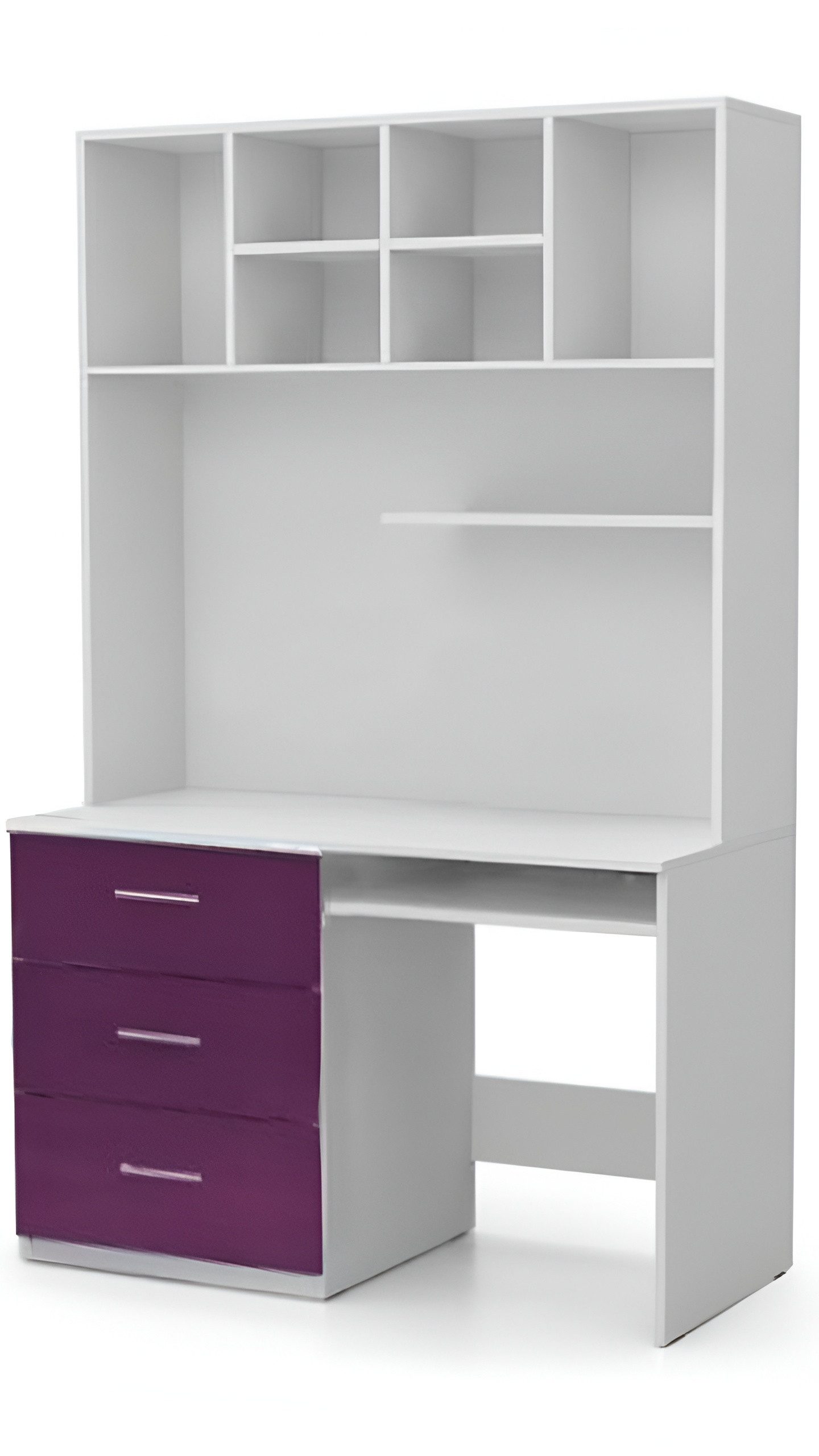 Xlmoebel Schreibtisch Design Bürotisch Stilvoller Lila Schreibtisch in Hochglanz SOFORT (Schreibtisch), Hergestellt in Europa