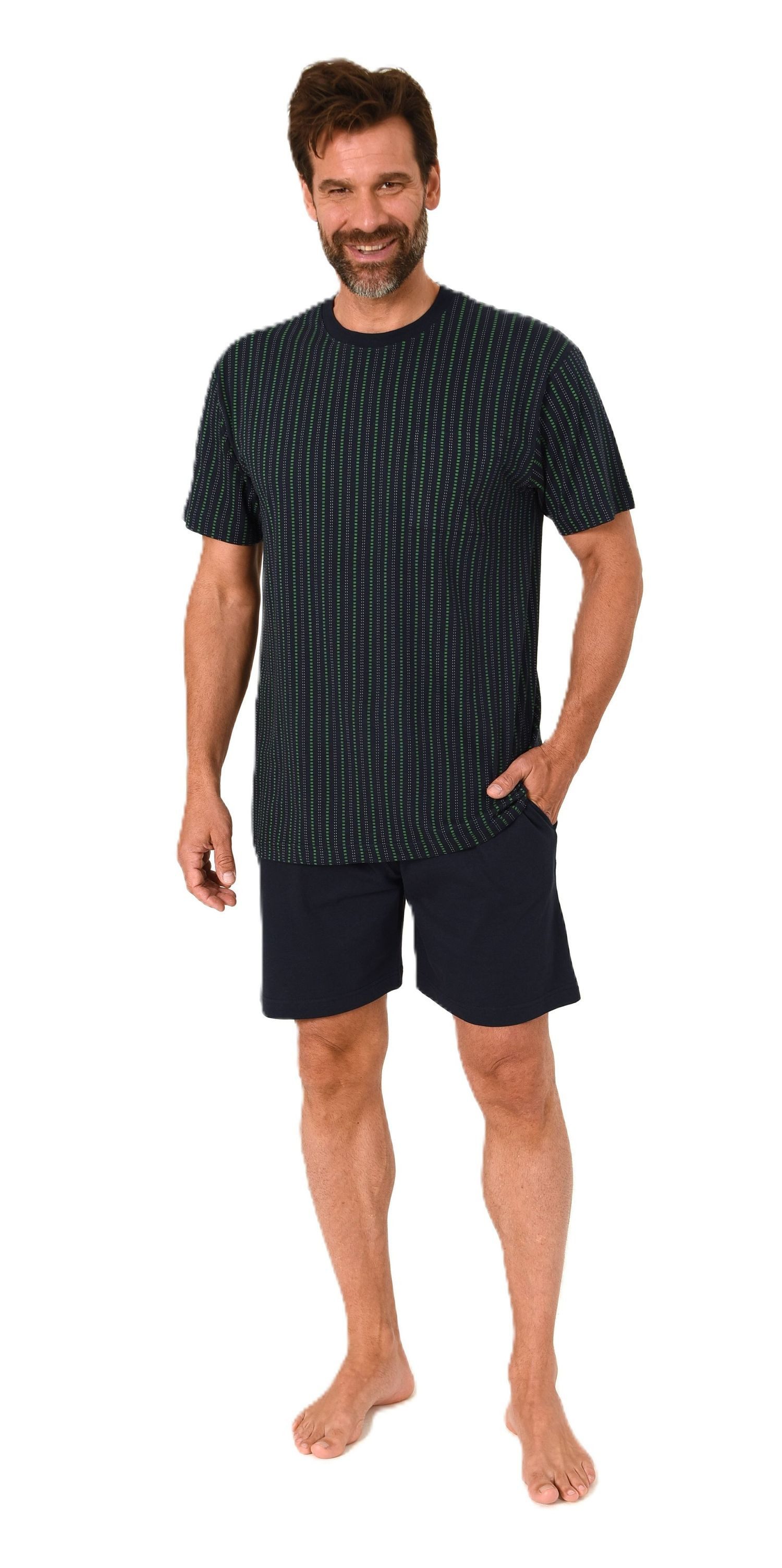 Normann Pyjama Normann Herren Schlafanzug kurzarm Shorty gestreift-auch in günstig online kaufen
