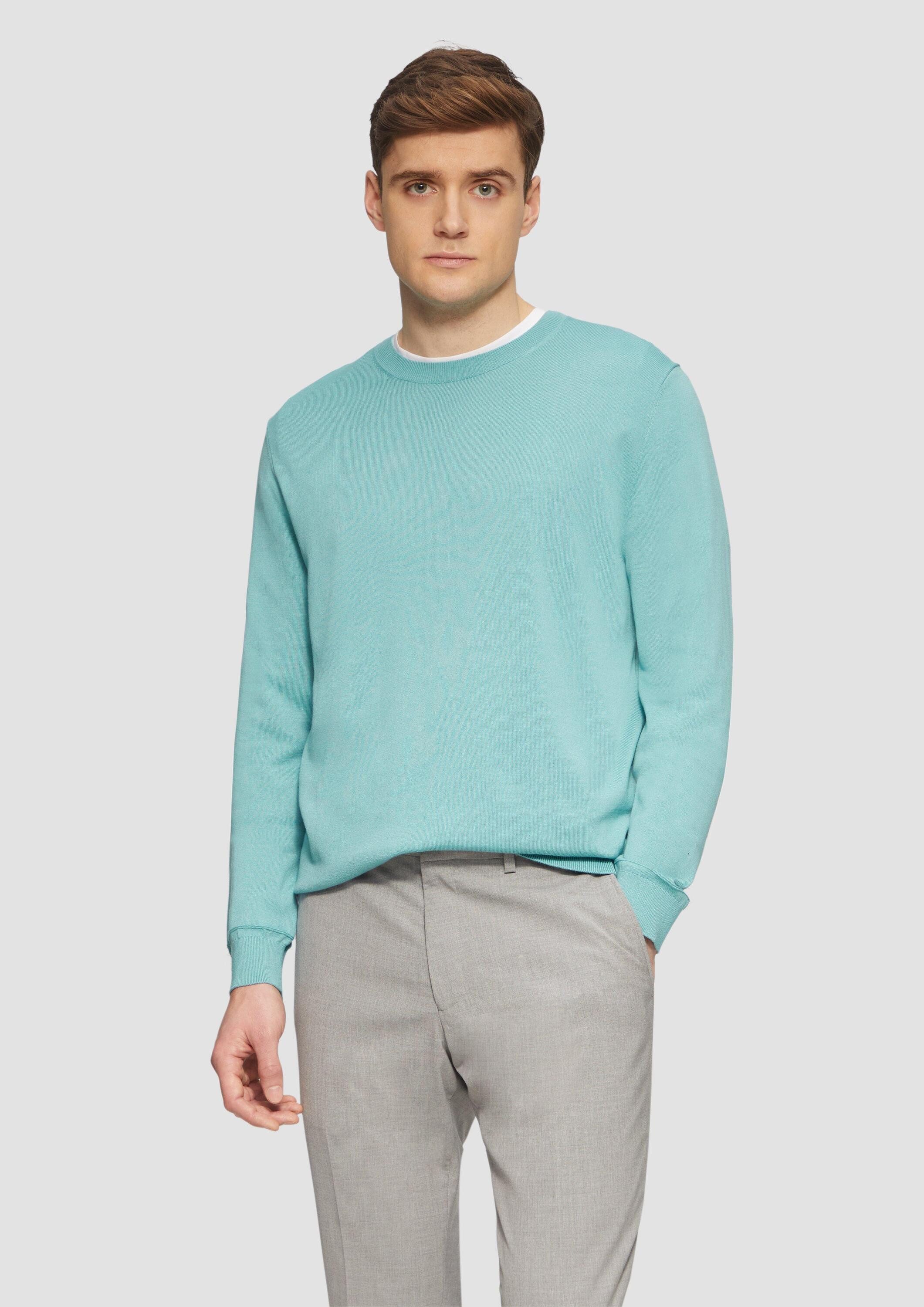 s.Oliver Longpullover Strickpullover Edler Feinstrickpullover aus Baumwollm günstig online kaufen