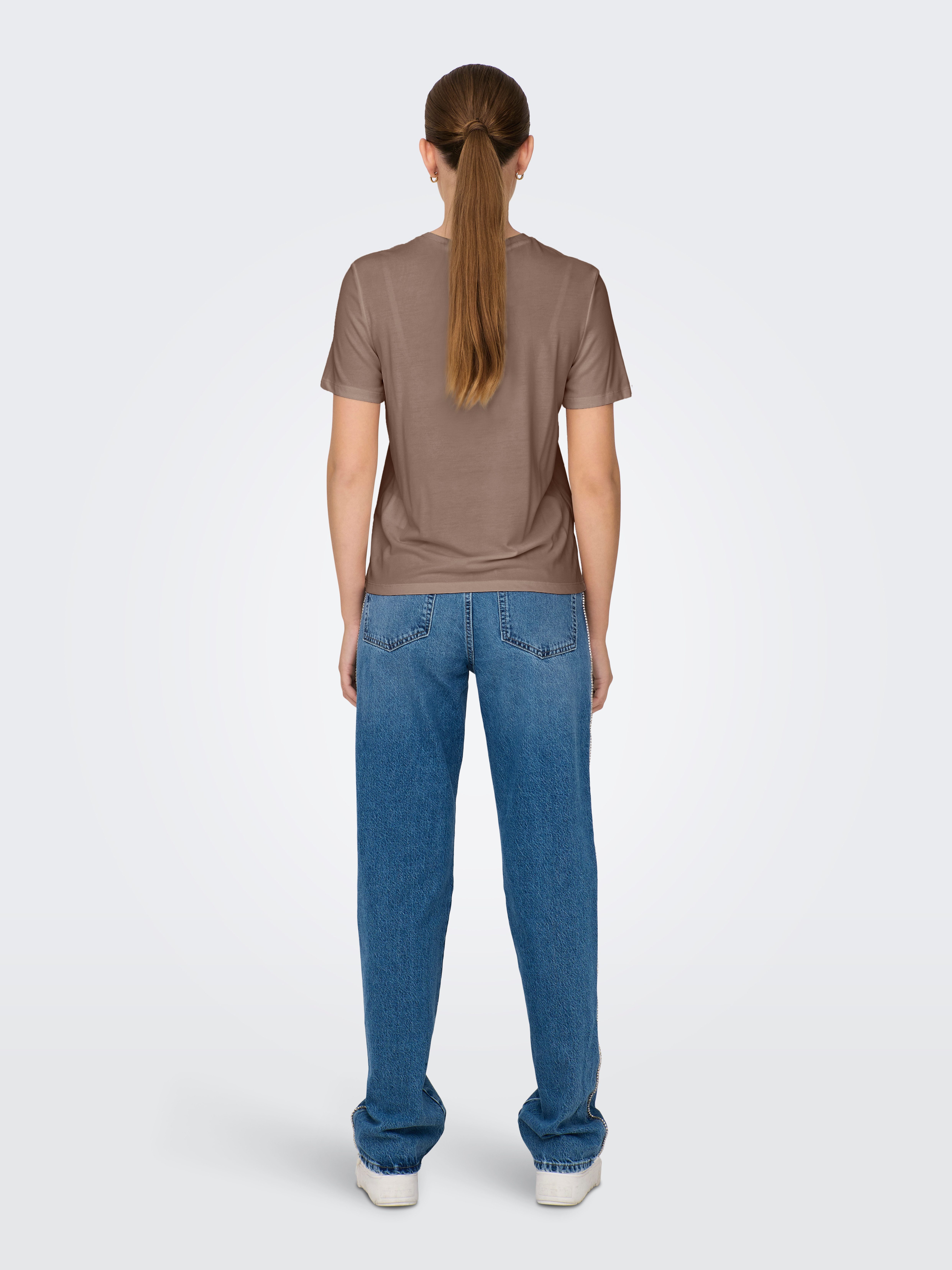 ONLY Kurzarmshirt ONLFREE LIFE MODAL S/S ATELIER TOP JRS Materialmix, Rundh günstig online kaufen