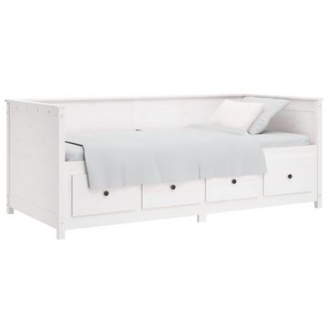 furnicato Bett Tagesbett Weiß 75x190 cm Massivholz Kiefer