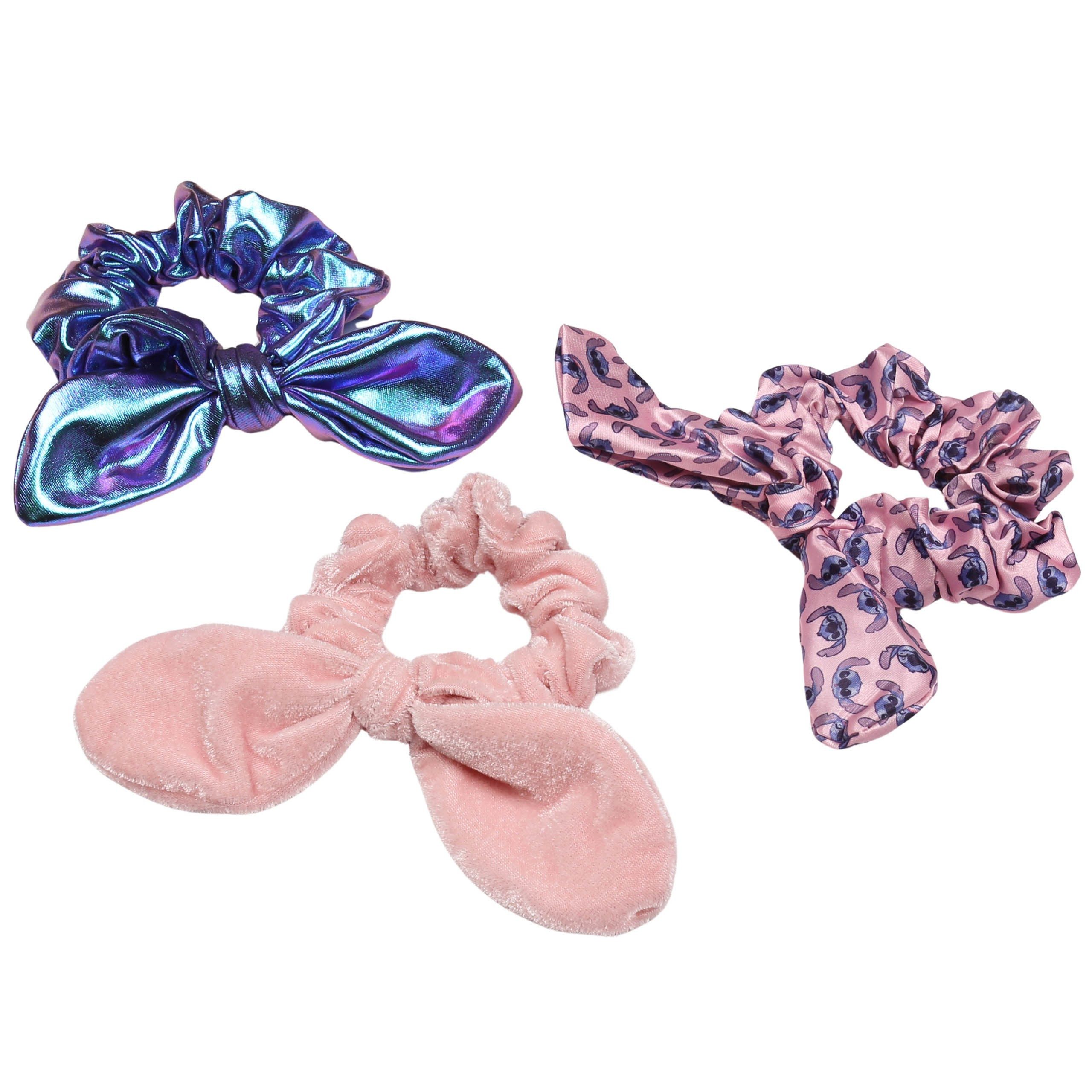 Stitch Haargummi Stitch Scrunchies mit Schleife, Haargummis 3er Set
