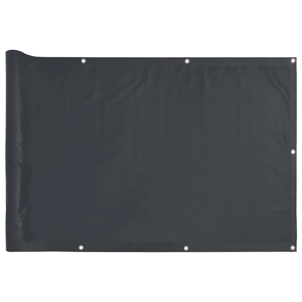 Gartenzaun Balkon-Sichtschutz Anthrazit 400x75 cm PVC