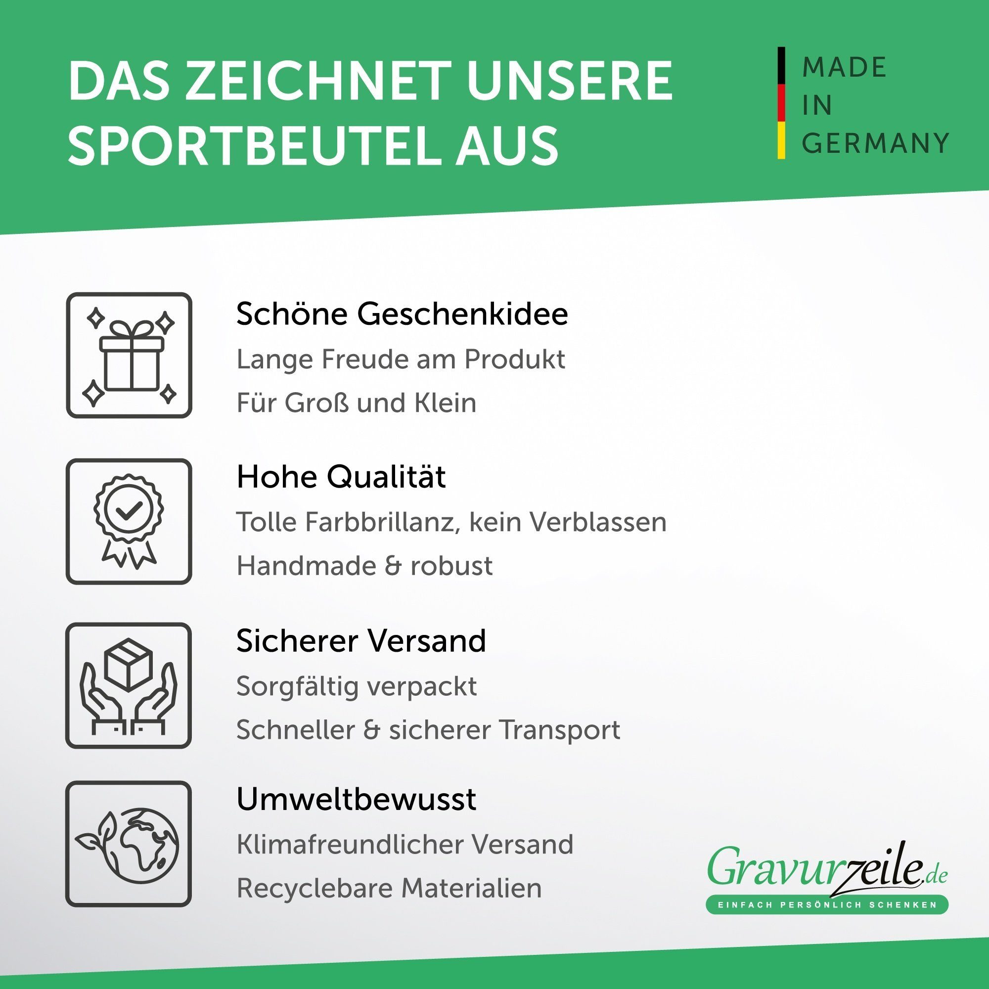 GRAVURZEILE Turnbeutel mit hochwertigem Druck - Einhorn Design (Sportbeutel mit Kordelzug, für Kinder), 12 Liter 33x45 cm