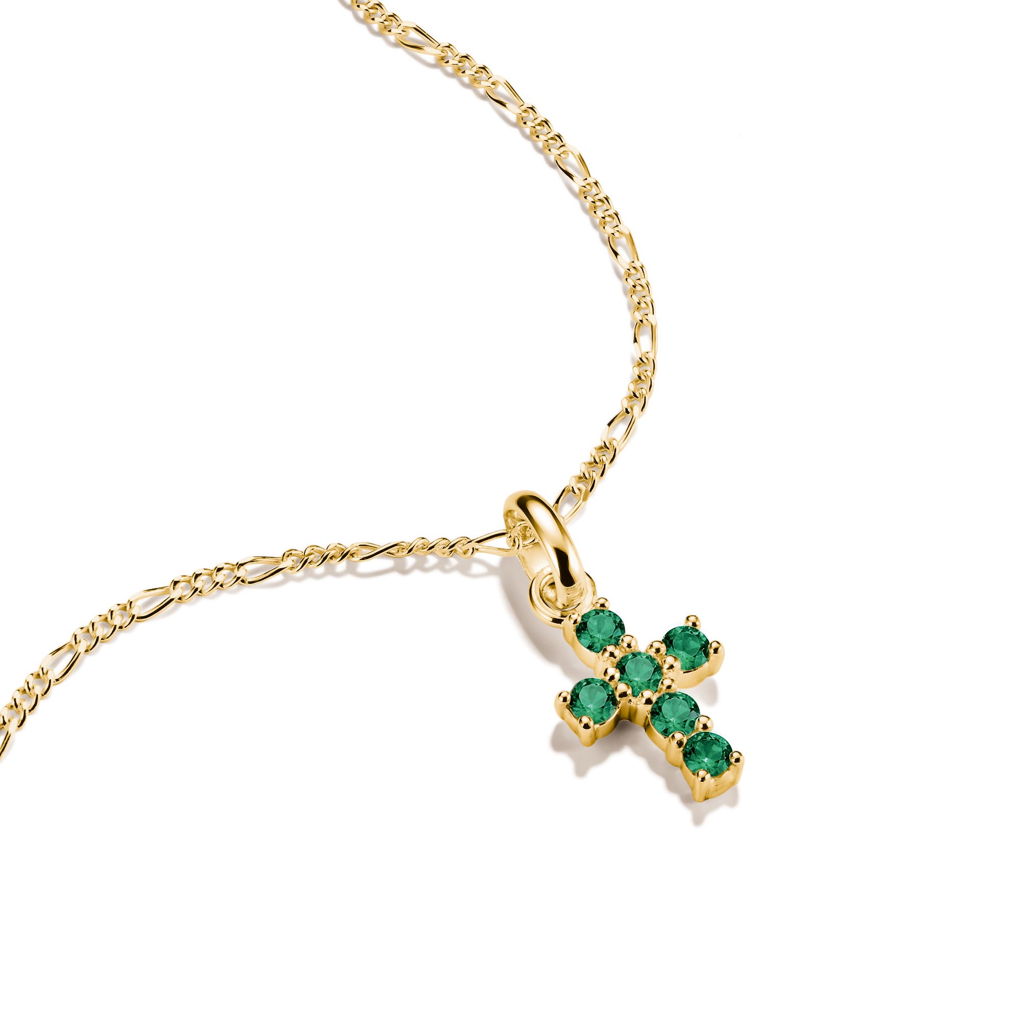 THOMAS SABO Charm-Einhänger Kreuz, Kommunion, Schmuck-Anhänger für Charm-Armband - Connect, mit Glas-Keramik Stein
