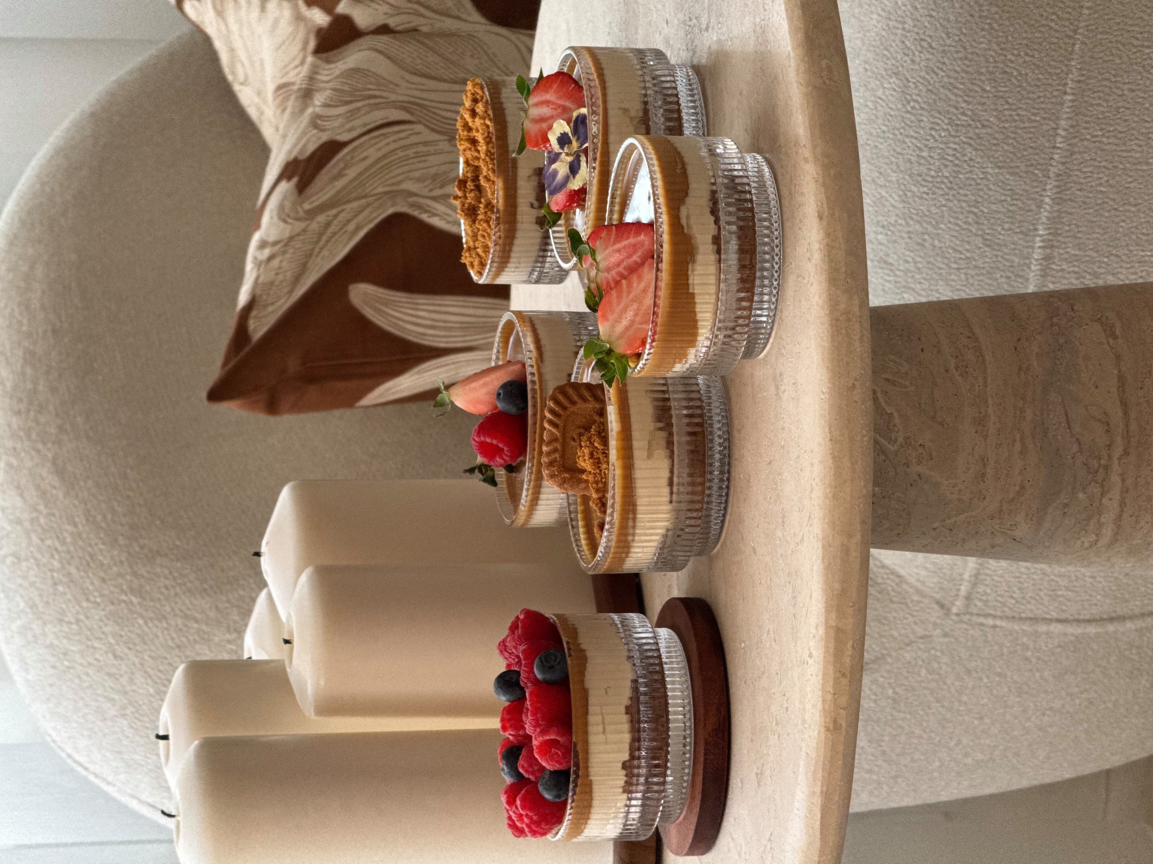 EKA Dessertschale Riffle Bowl 6er Set, Glas, (6-tlg)