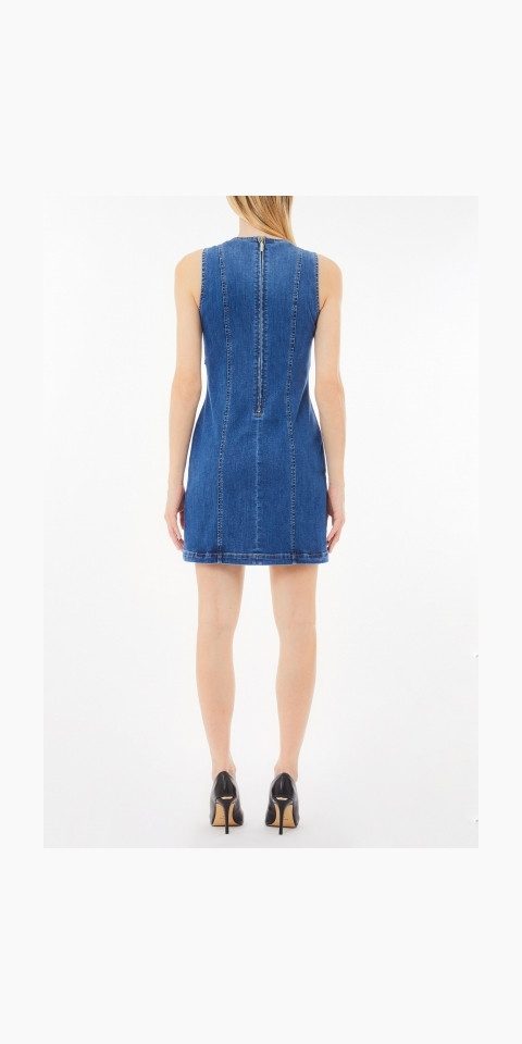 Liu Jo Minikleid – Elegantes Jeanskleid mit Kettenbesatz