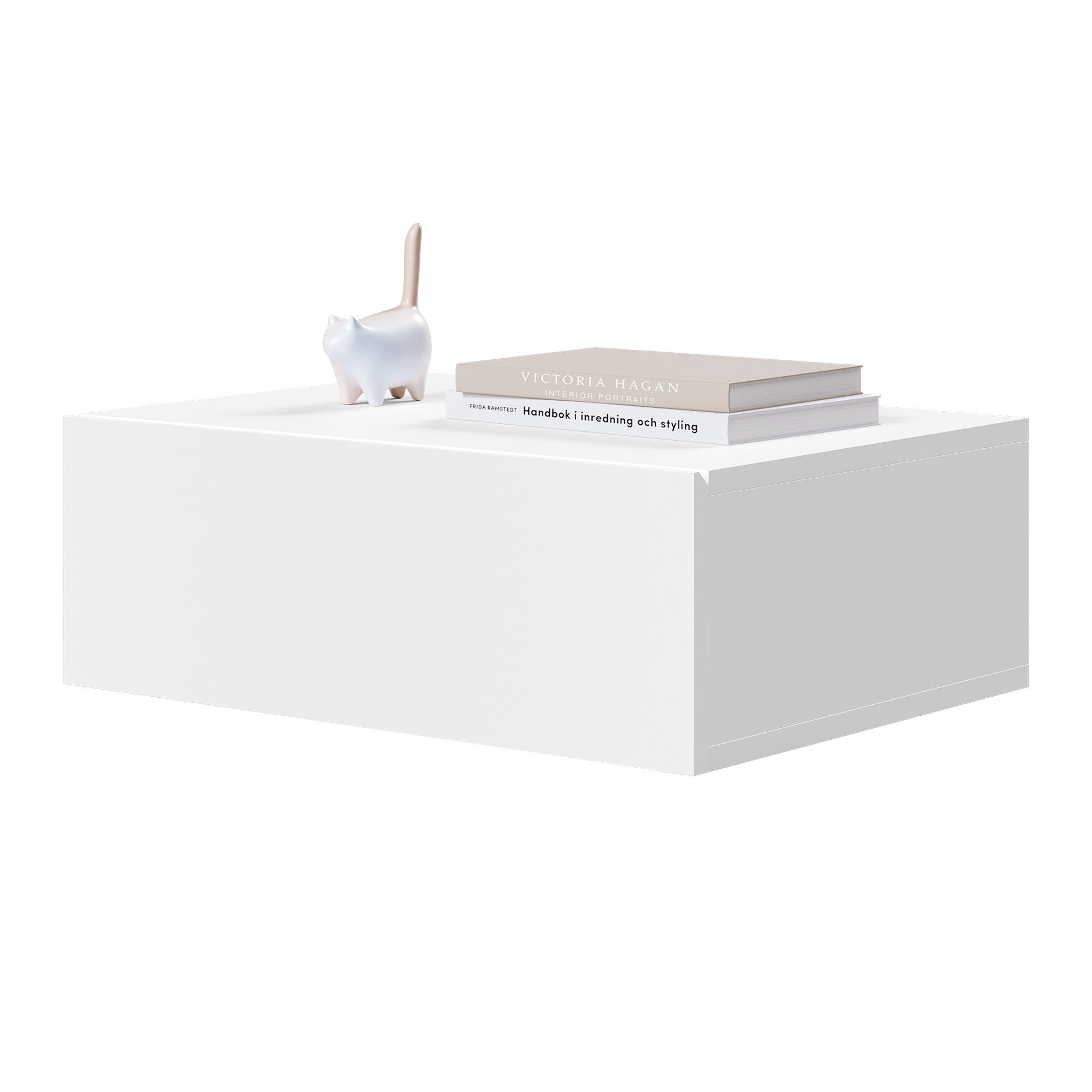 Woltu Nachttisch (1-St), hängend mit Schublade, Wandregal weiß für Schlafzi günstig online kaufen