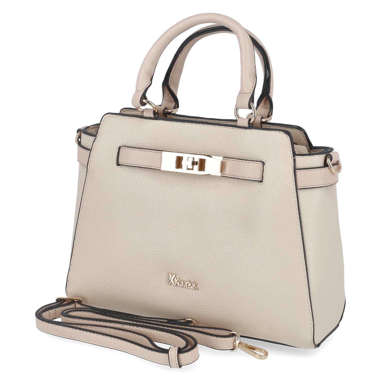 Handtasche Kaerlek 1006142-102 Damen Henkeltaschen Kunstleder beige