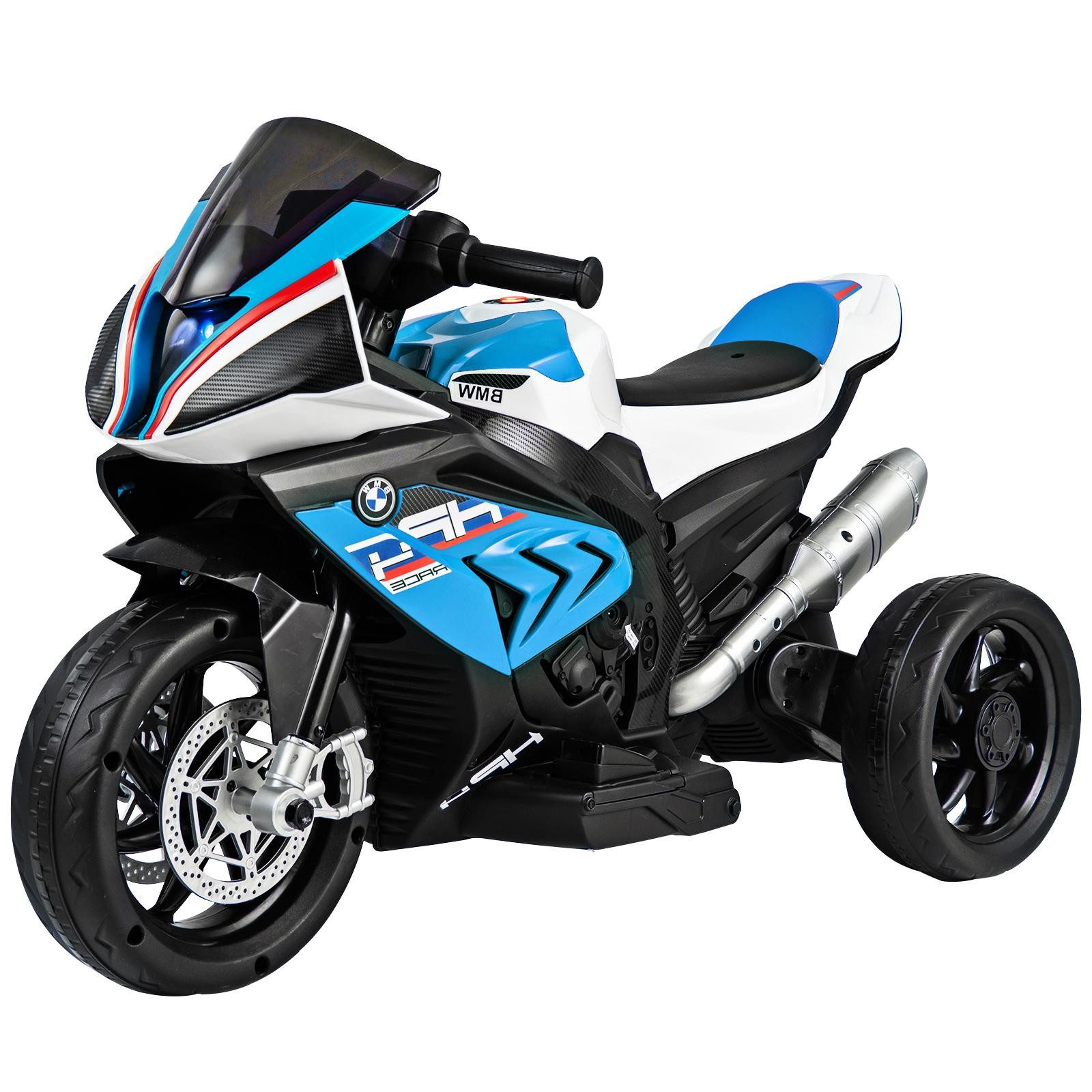 KOMFOTTEU Elektro-Kindermotorrad mit Musik & Scheinwerfer, für 3-8 Jahren, 3 km/h, bis 30 kg