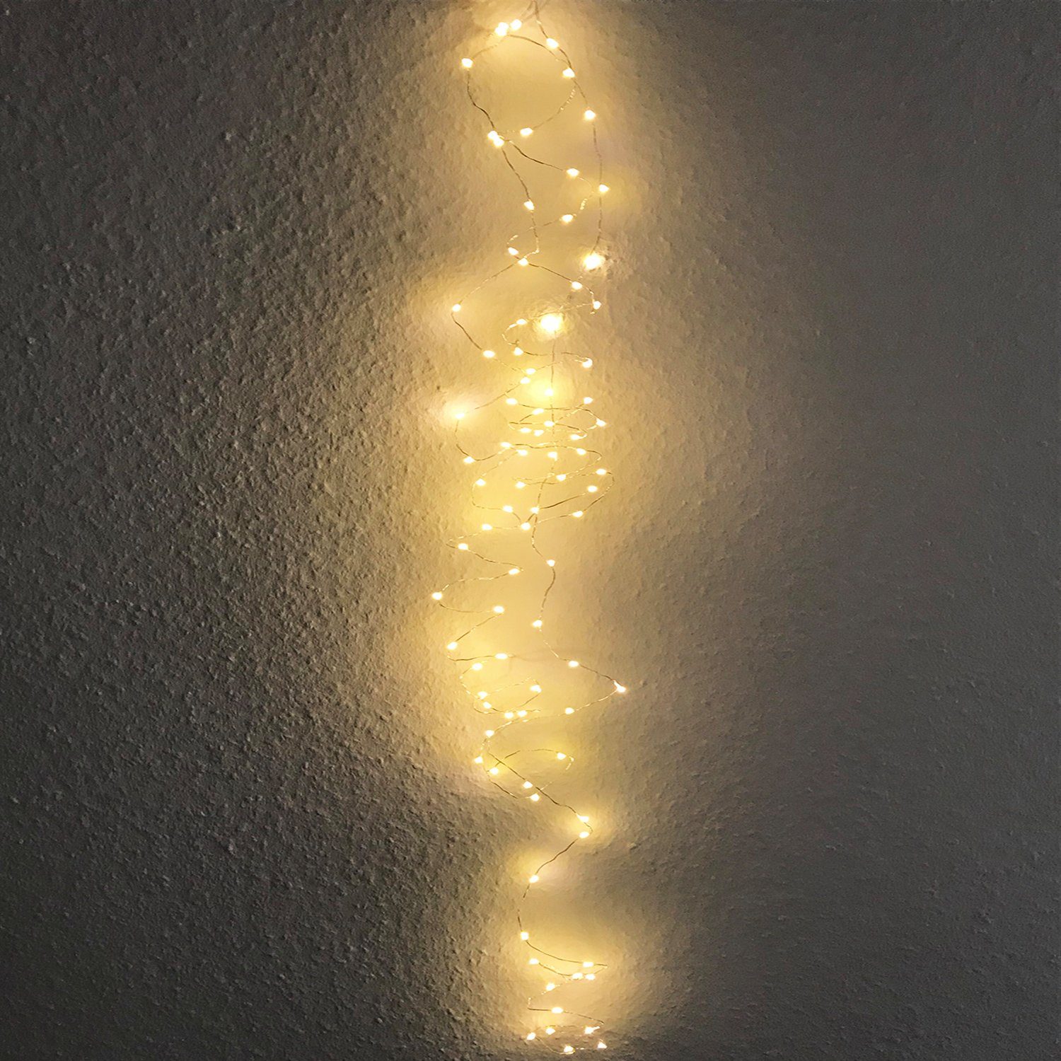 Mojawo Lichtervorhang 3 Stück 30er LED - Batteriekette Lichterkette warmwei günstig online kaufen