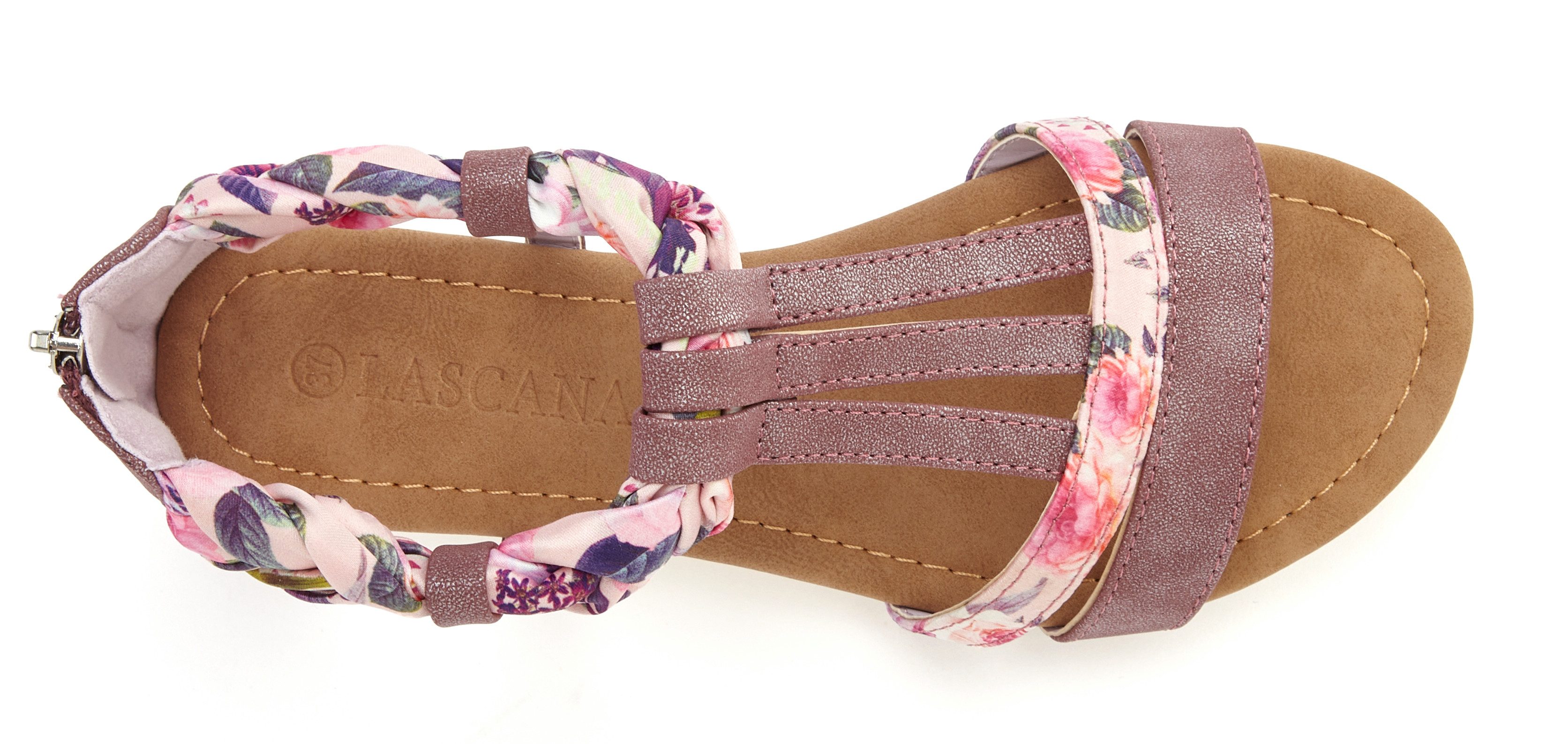 LASCANA Sommerschuh, Sandalette, offener Schuh, Sandale mit aufwendiger Verzierung VEGAN
