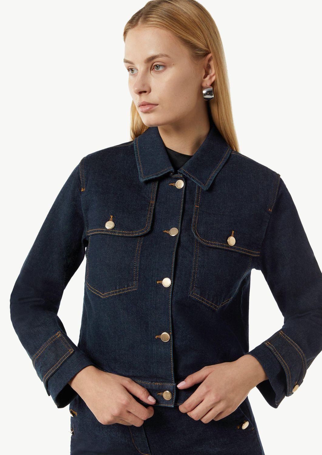 comma Jeansjacke Raw-Denim (1, 1-St) Boxy, goldene Knöpfe günstig online kaufen