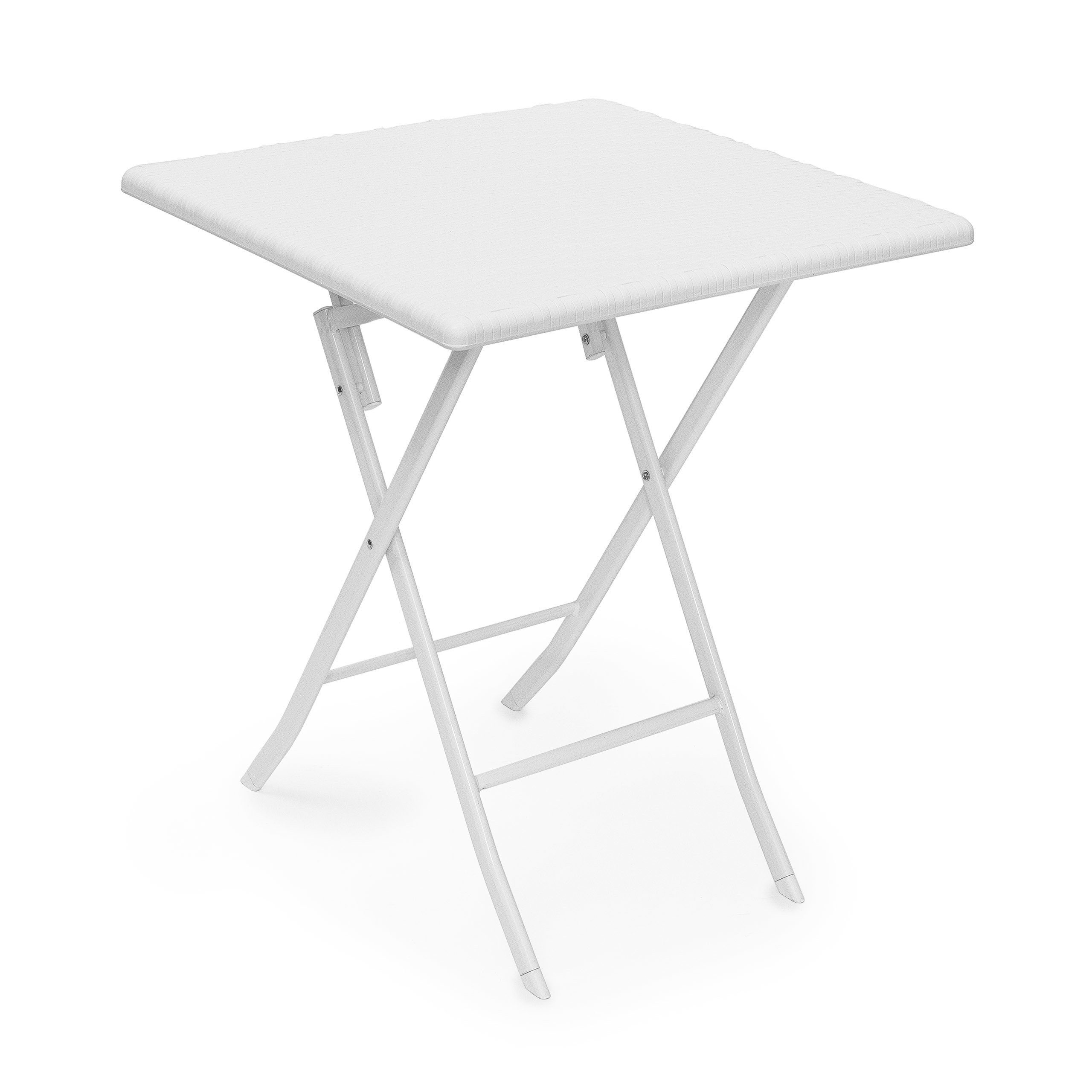 relaxdays Gartentisch klappbar BASTIA, Weiß, Quadratisch günstig online kaufen