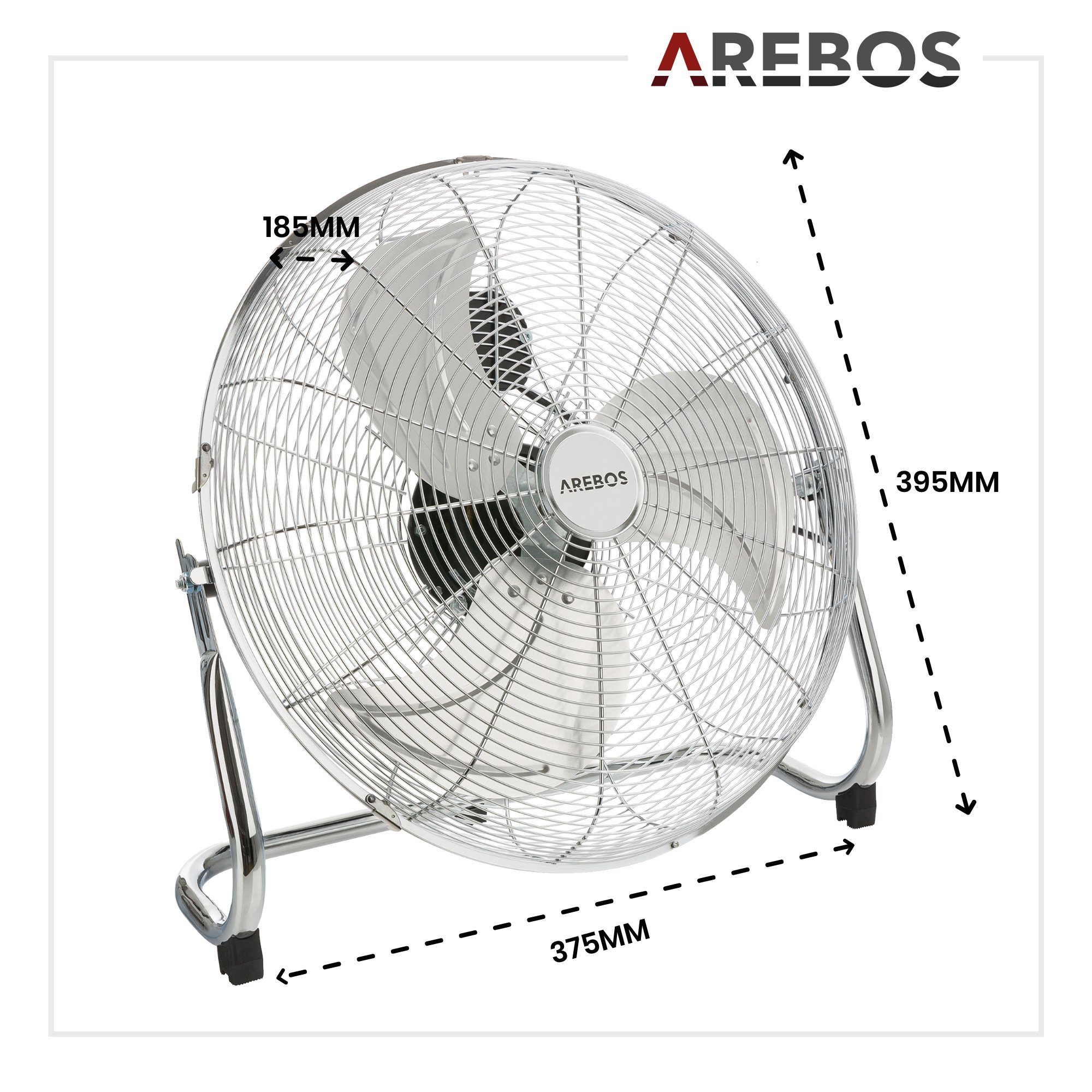 Stil, Arebos 30 Bodenventilator cm, Retro Ventilator Bodenventilator Windmaschine