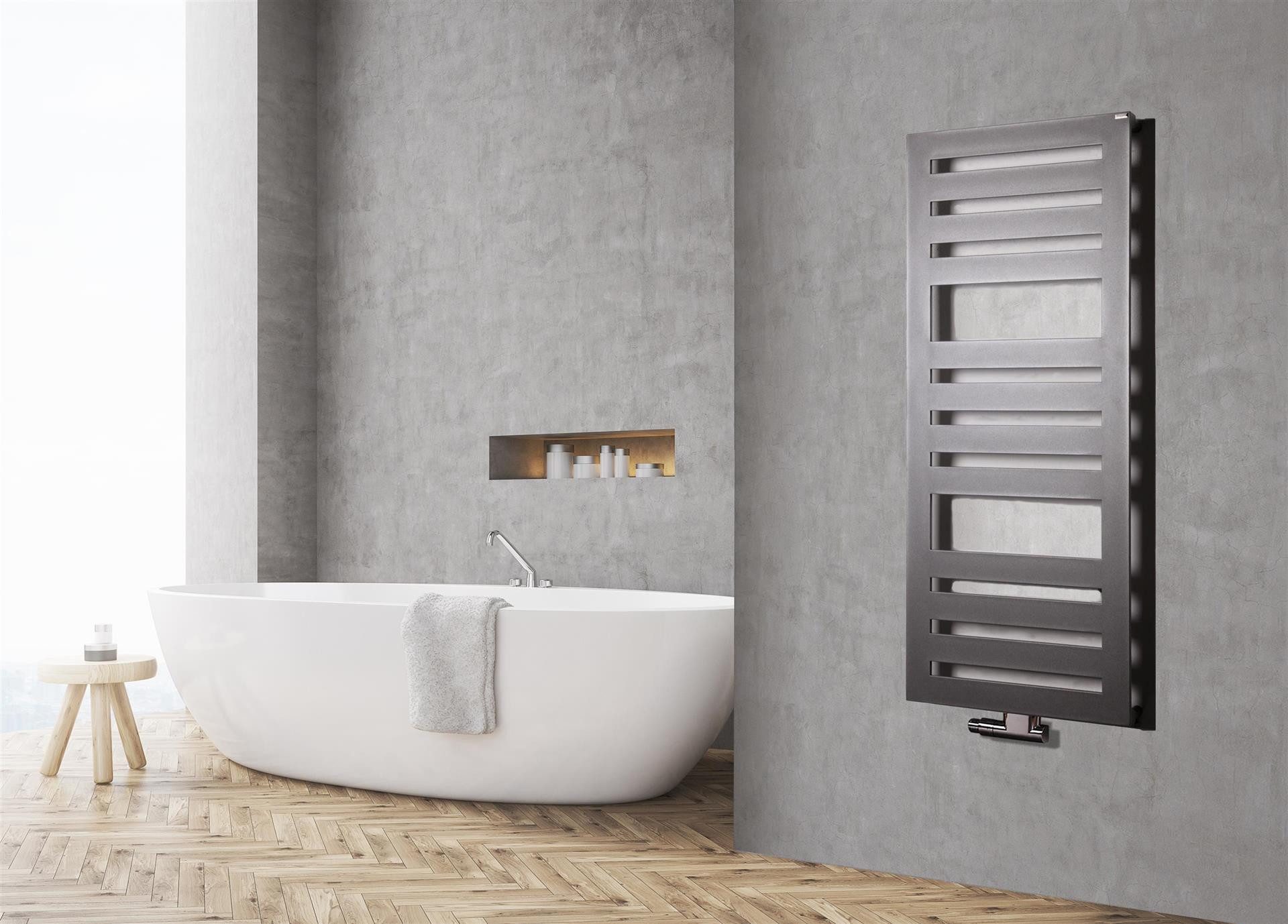 Szagato Badheizkörper BADHEIZKÖRPER Design Zebra 2 144x60cm 911 Watt anthrazit moonstone, 5 Jahre Garantie, Made in Germany