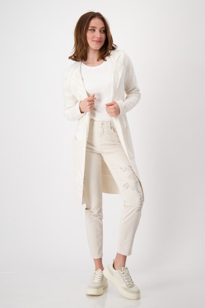 Monari Parka Mantel Mit auffälligem Tigermuster und elegantem Reverskragen