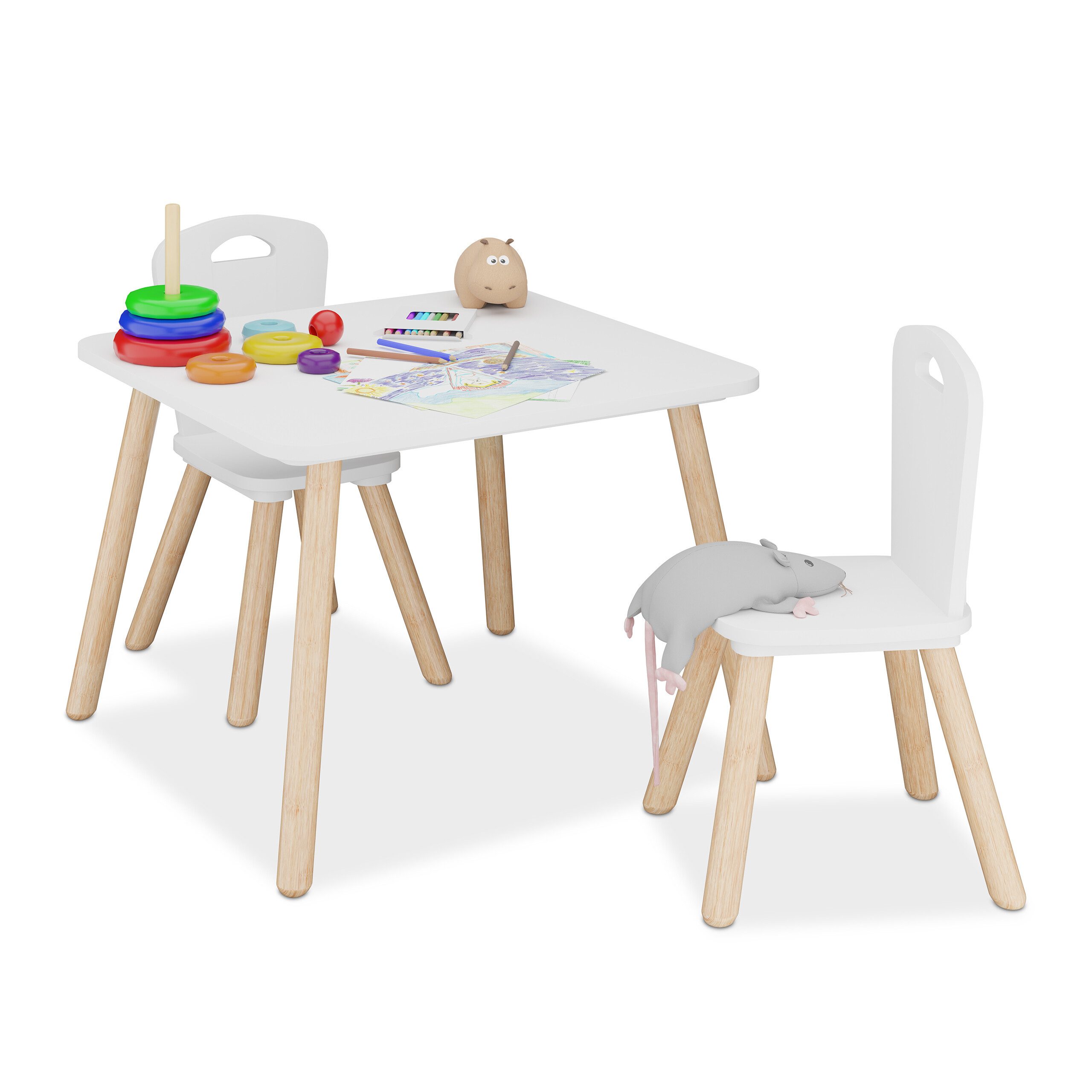 relaxdays Kindersitzgruppe 3-teilige Kindersitzgruppe, (3-tlg)