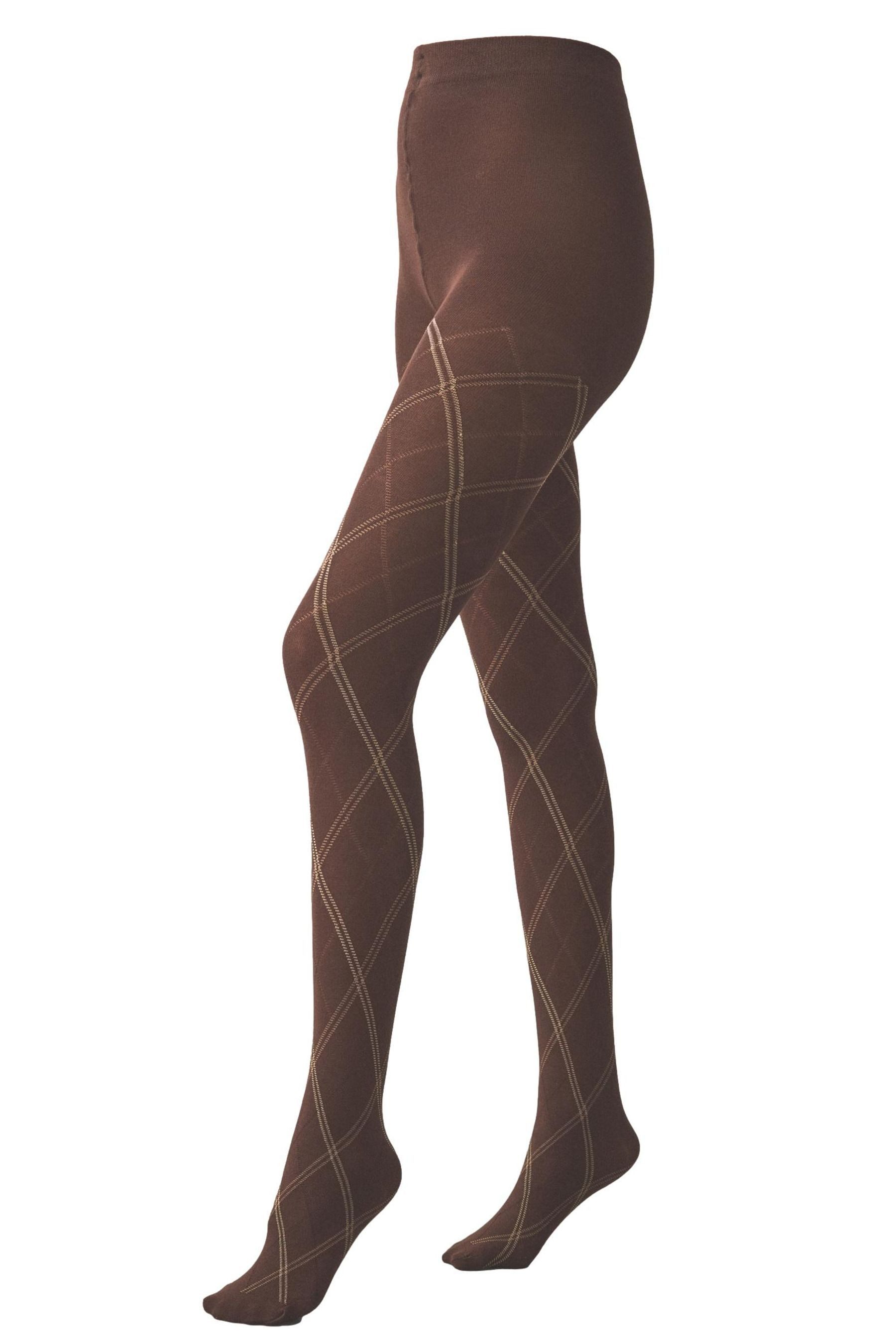 Strumpfhose Gemusterte Thermo-Strumpfhose mit warmem Griff